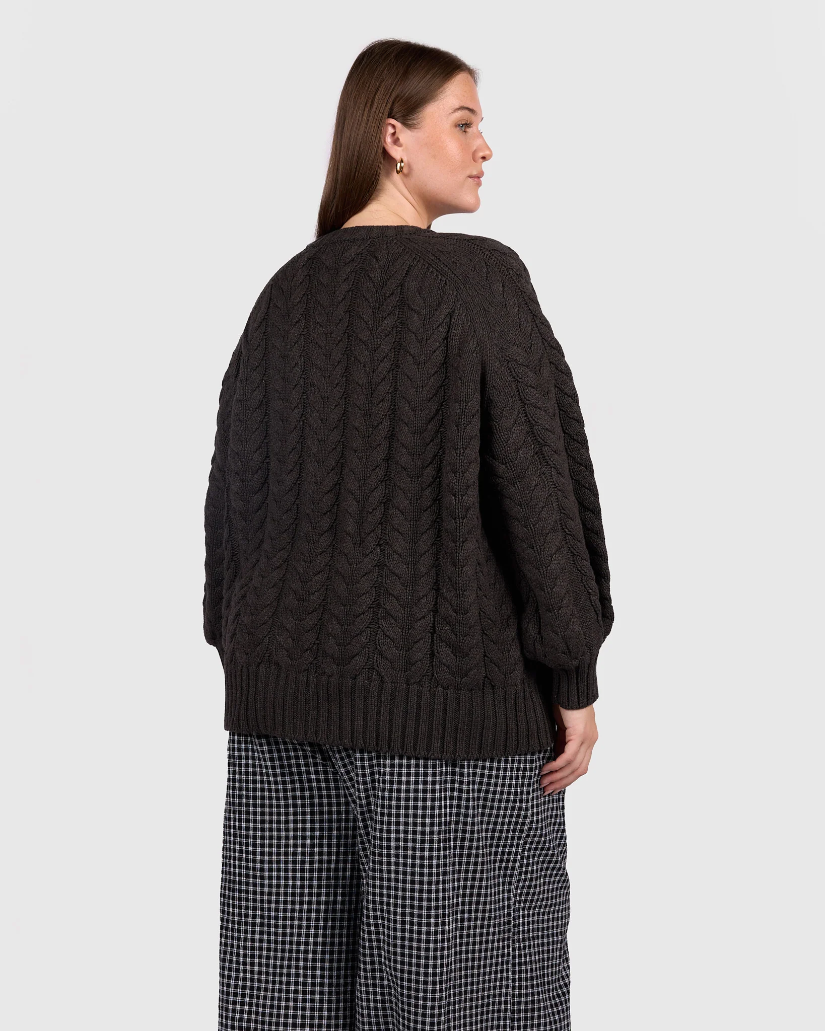 Georgia Knit Cardi | Charcoal - Image 4