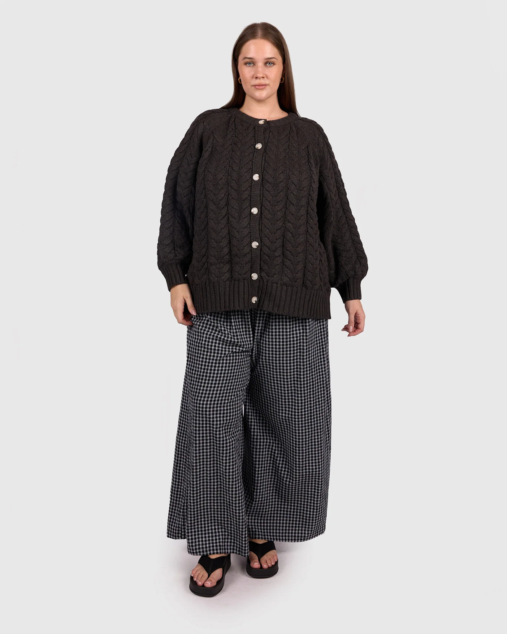 Georgia Knit Cardi | Charcoal - Image 5