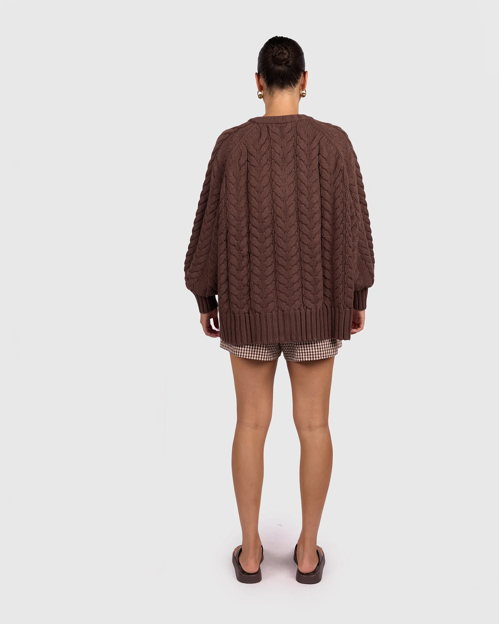 Georgia Knit Cardi | Chocolate - Image 6