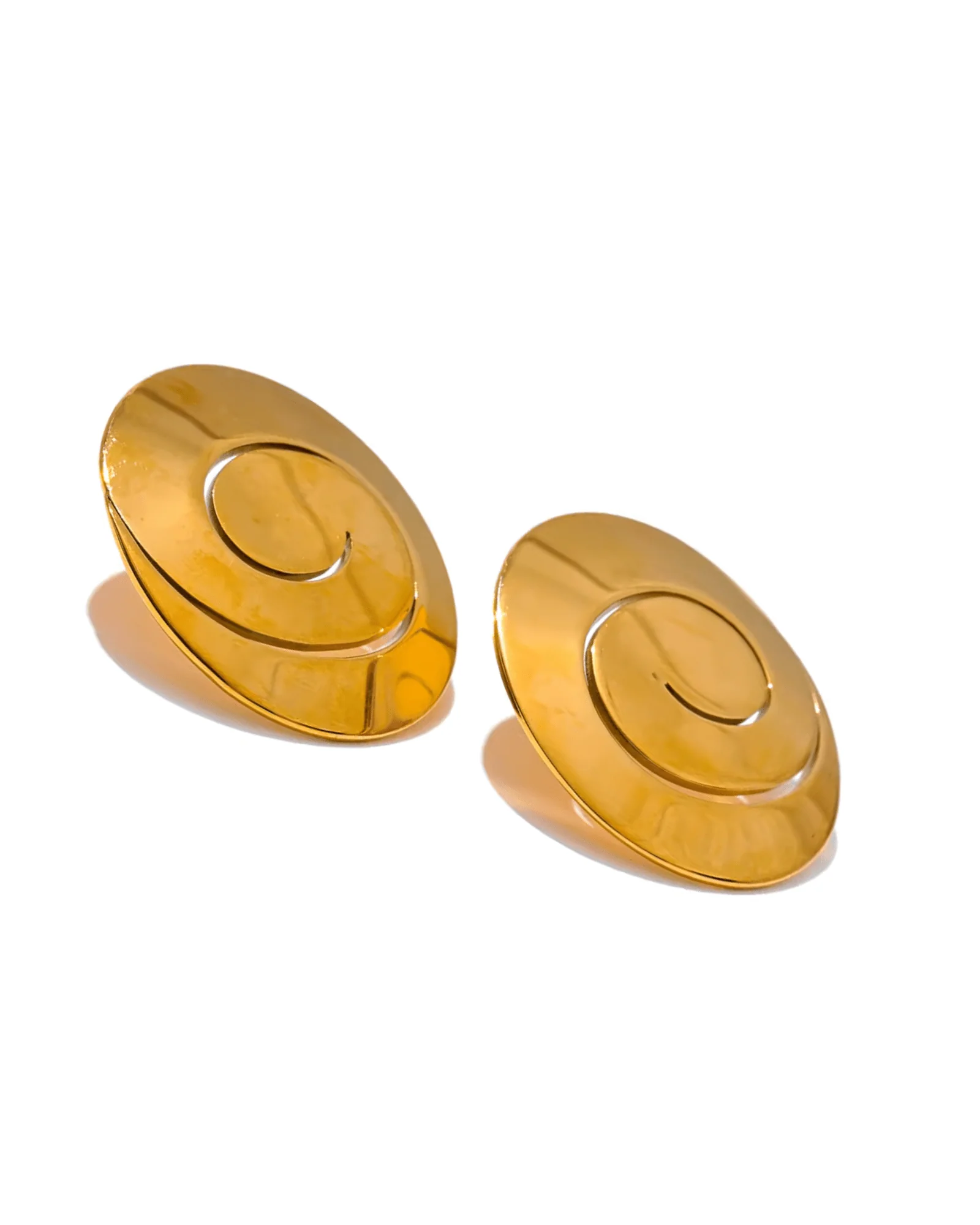Gilded Spiral Earrings | Gold - Image 4