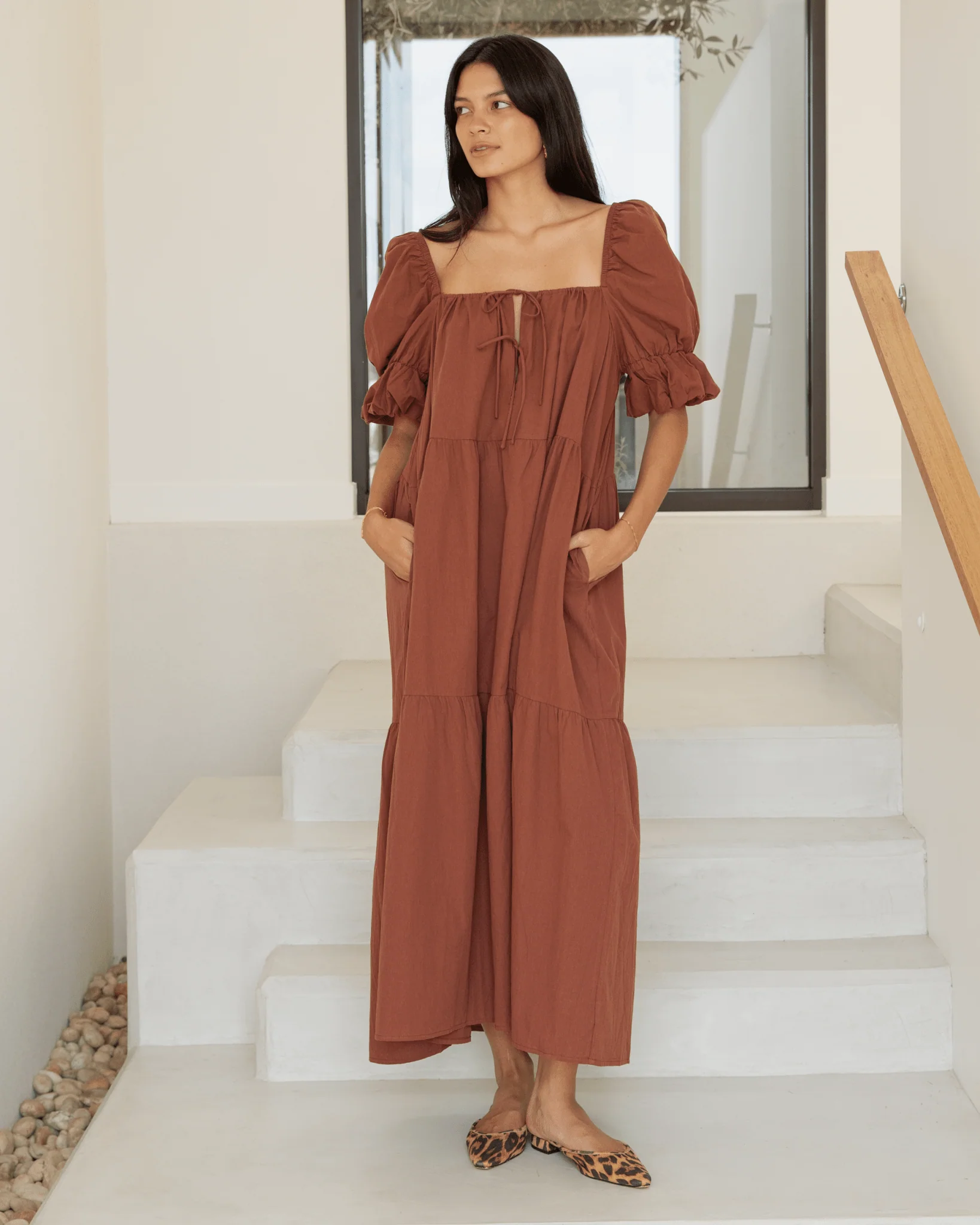 Goldie Maxi Dress | Brown - Image 4