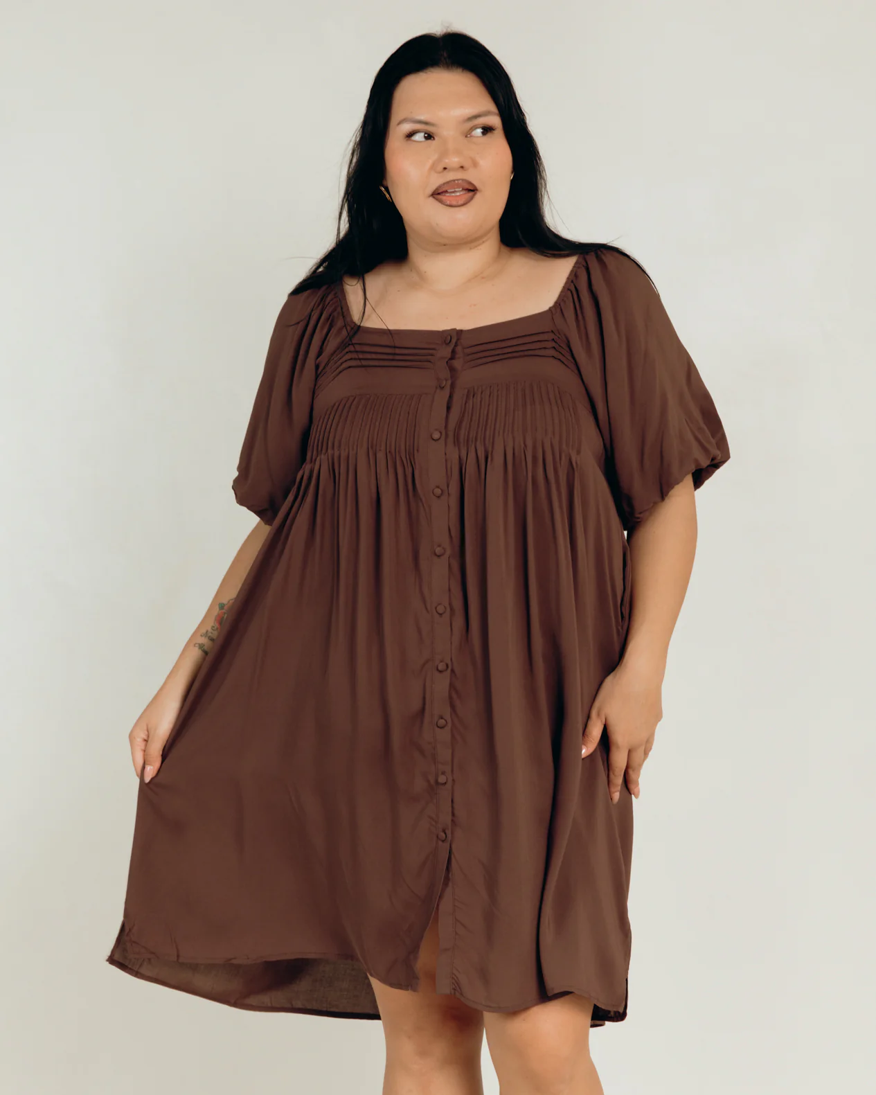 Harper Mini Dress | Chocolate