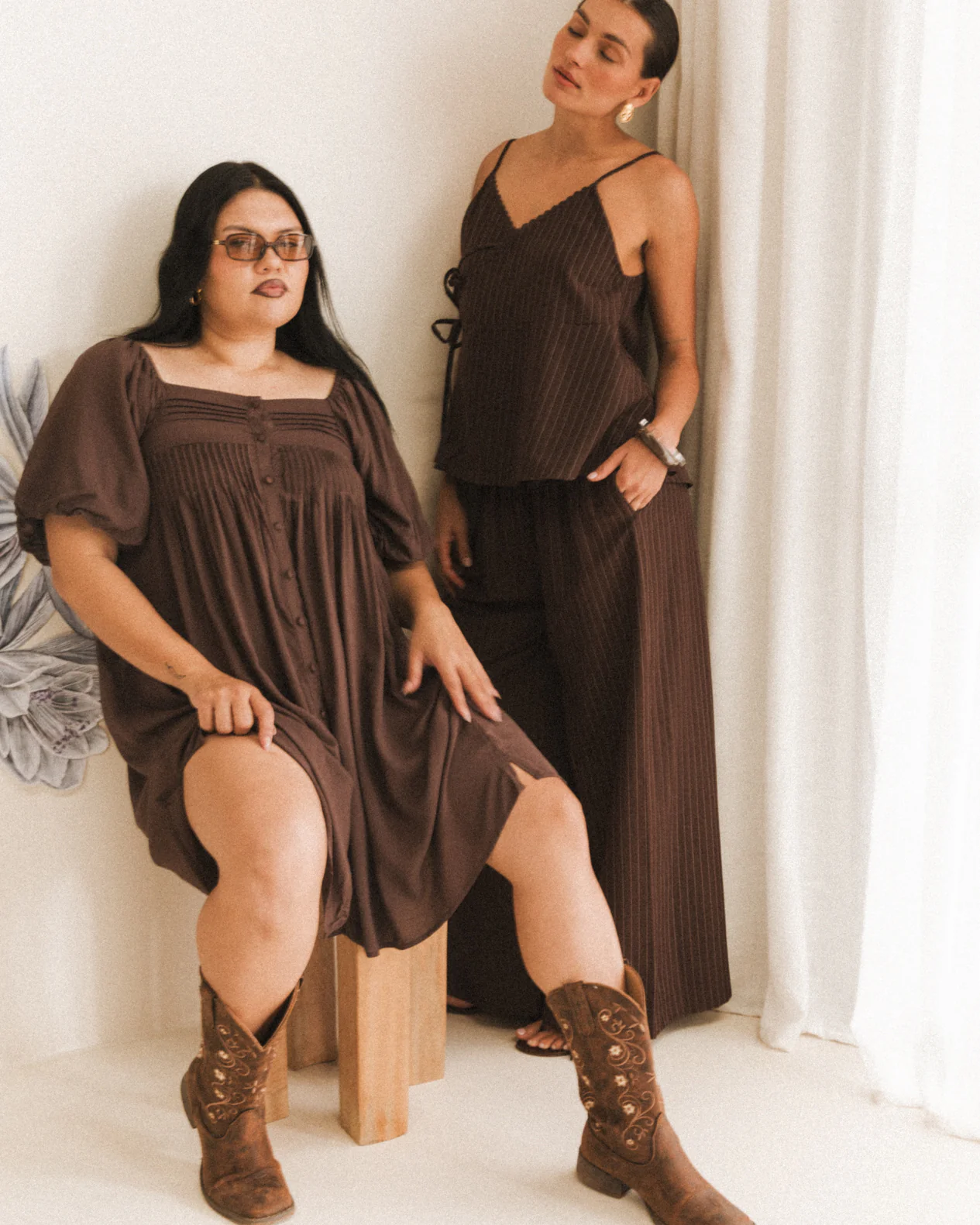 Harper Mini Dress | Chocolate - Image 2