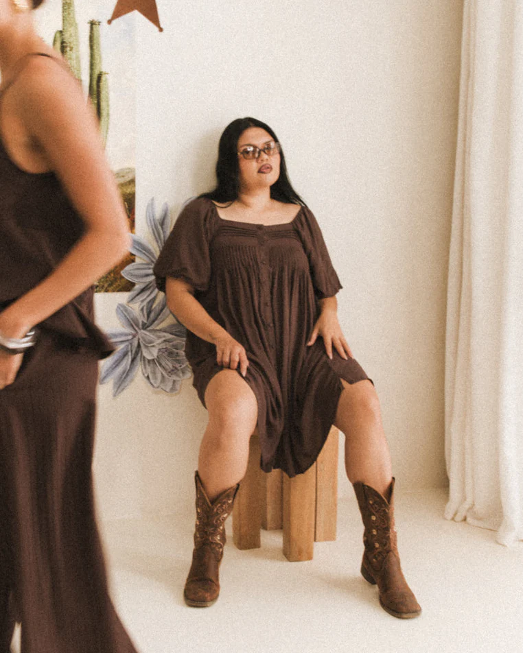 Harper Mini Dress | Chocolate - Image 6
