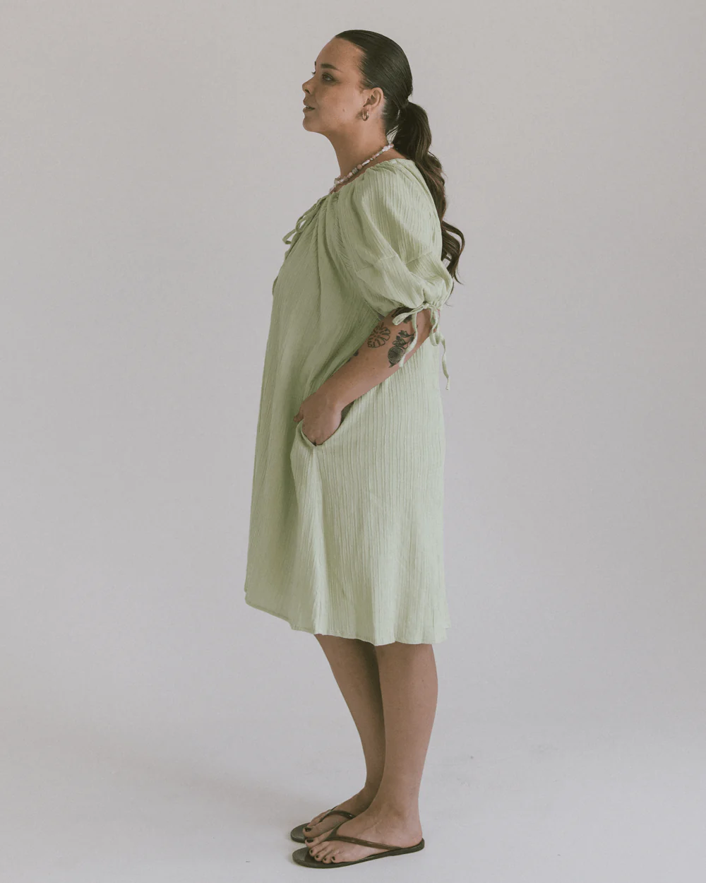 FINAL SALE | Harvey Mini Dress | Green - Image 4