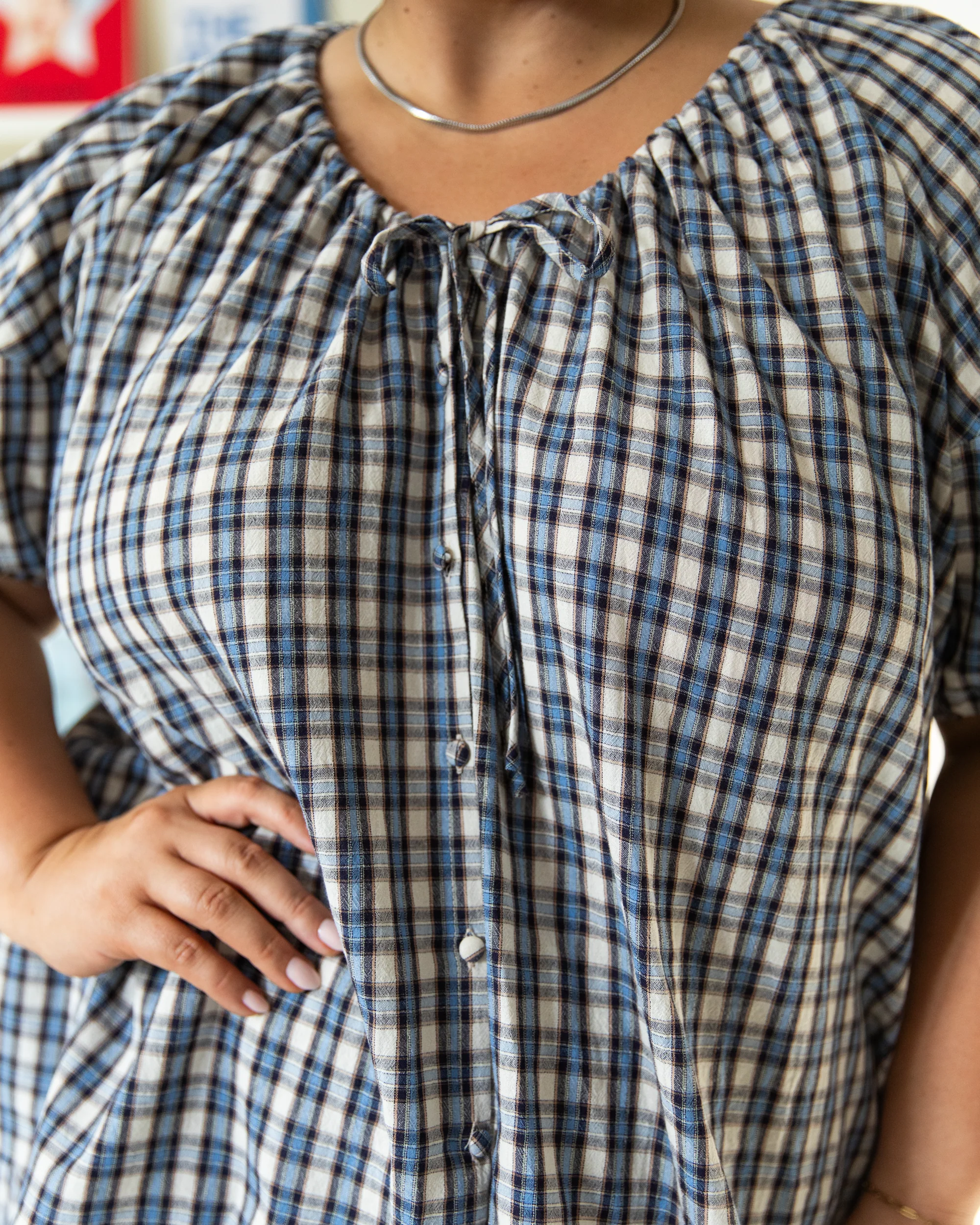 Harvey Top | Denim Gingham - Image 5