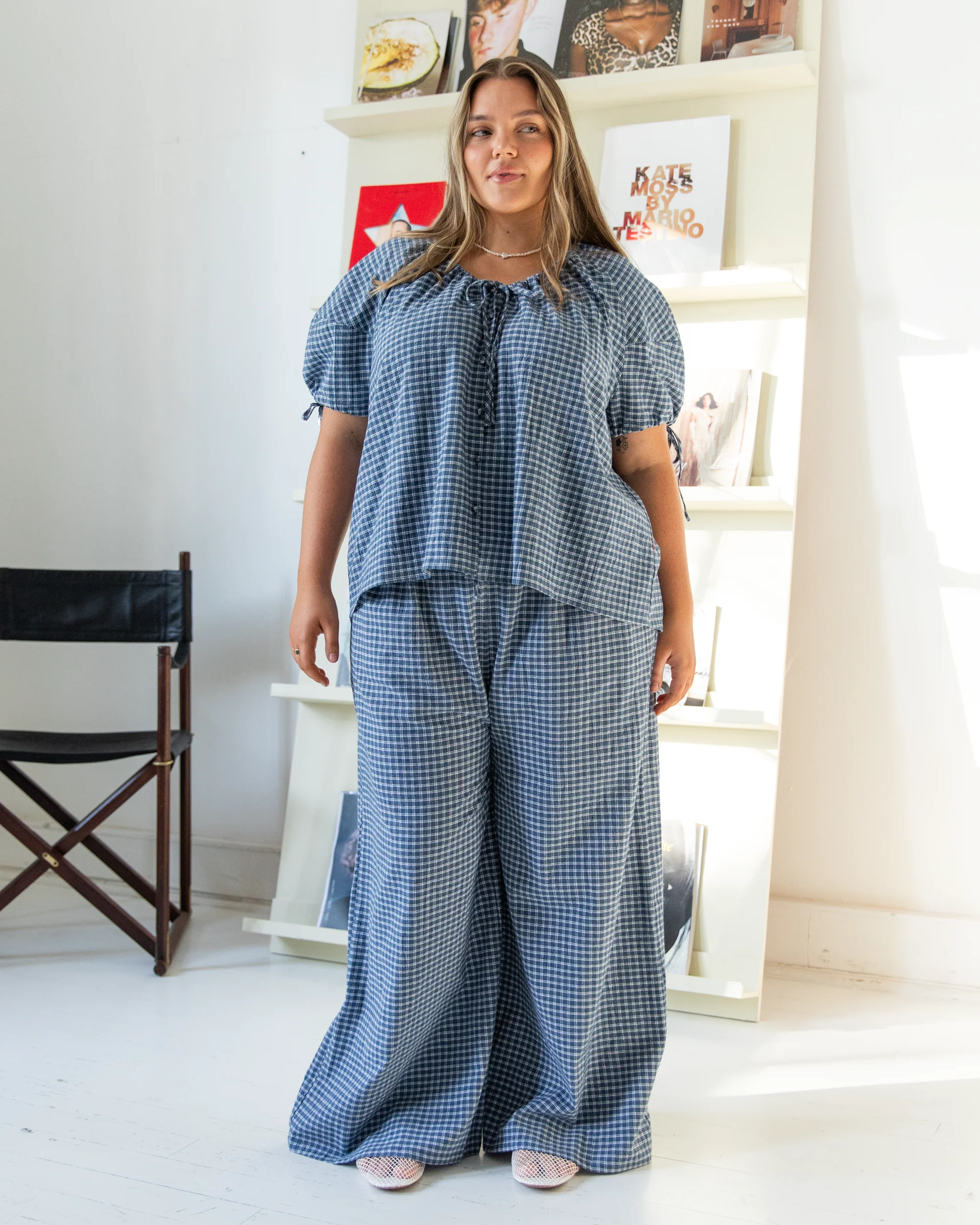 Harvey Top | Navy Gingham - Image 4
