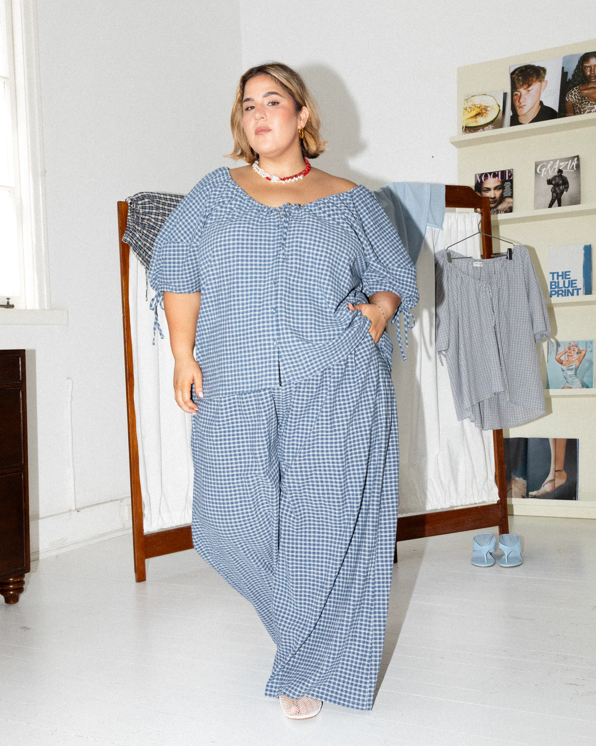 Harvey Top | Navy Gingham - Image 6