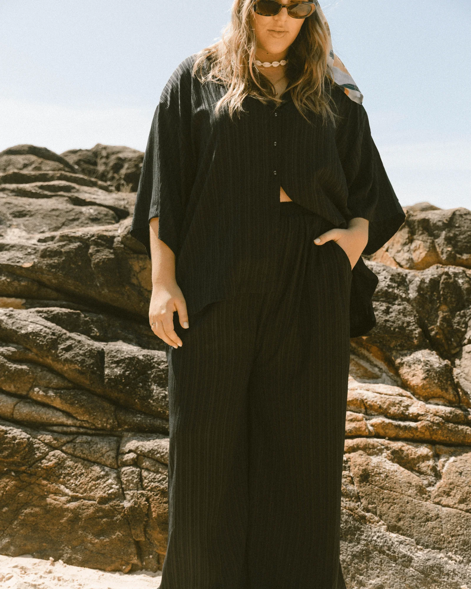 Lacey Shirt | Black Crepe - Image 2