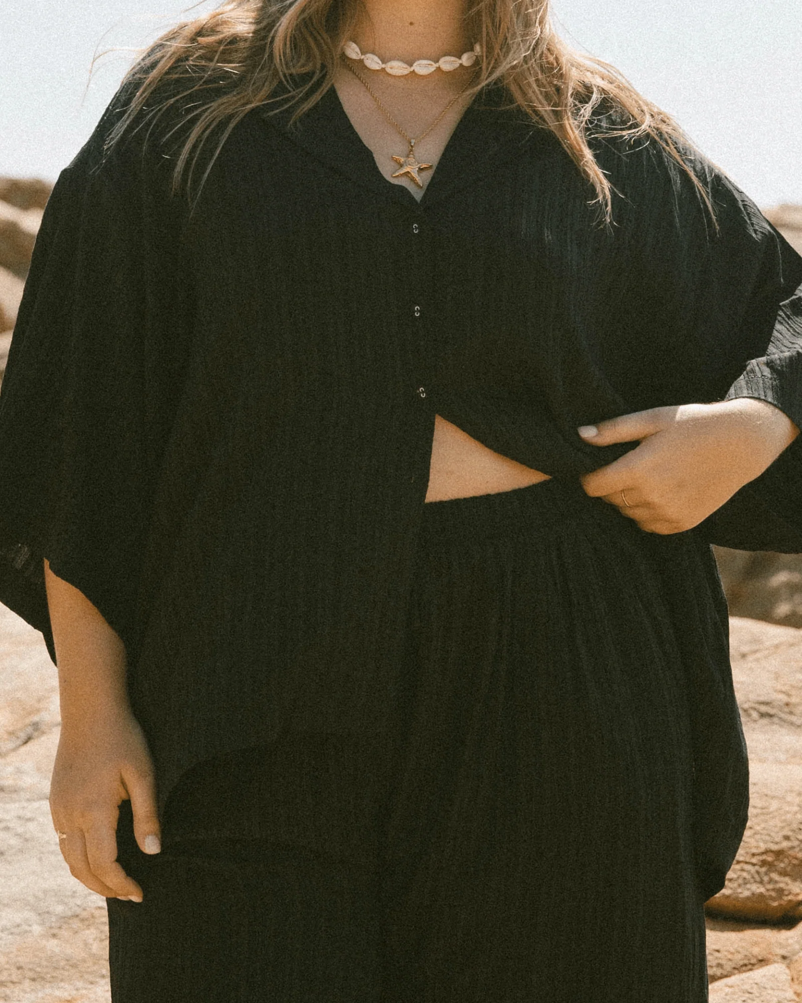 Lacey Shirt | Black Crepe - Image 5