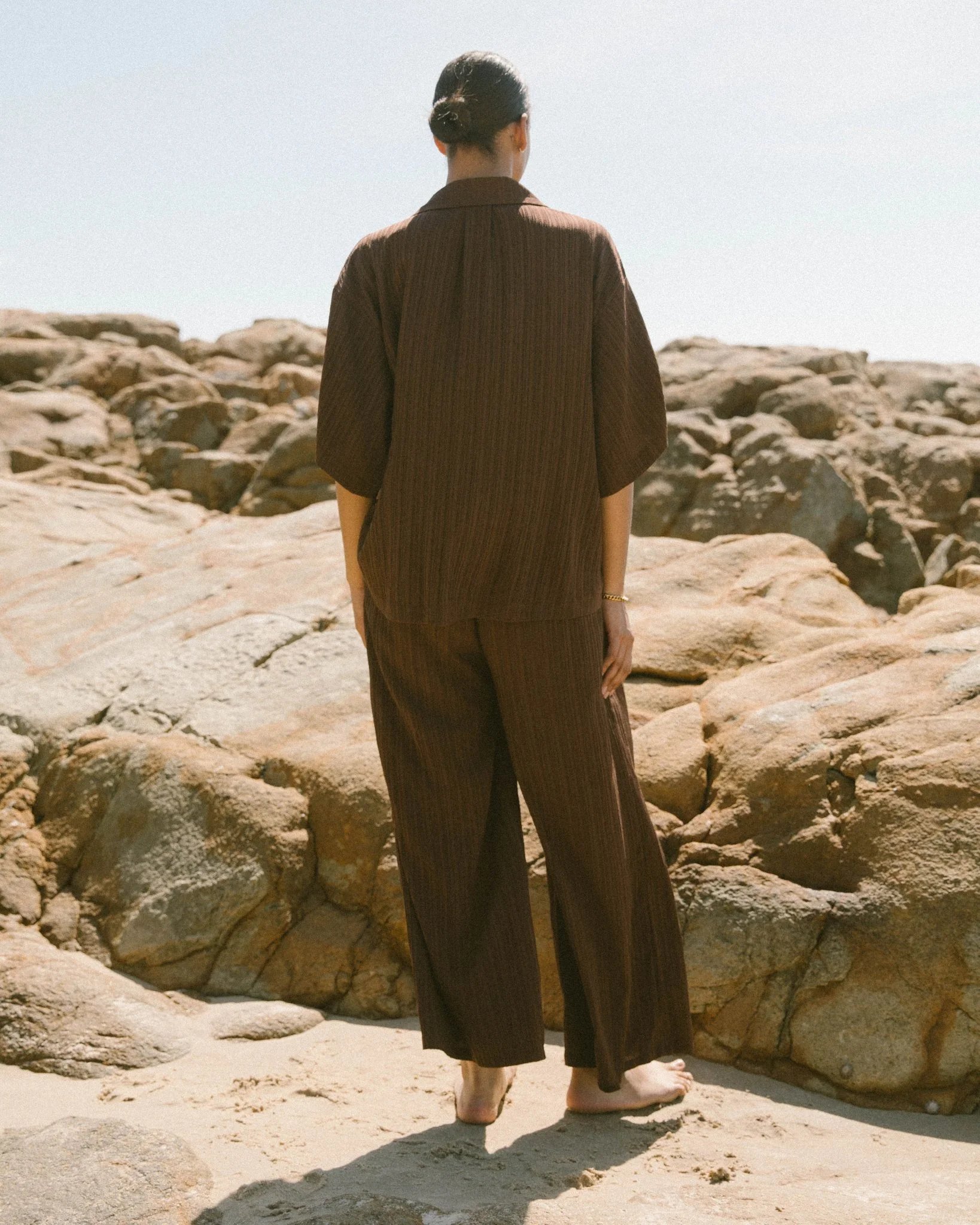 Lacey Shirt | Brown Crepe - Image 4