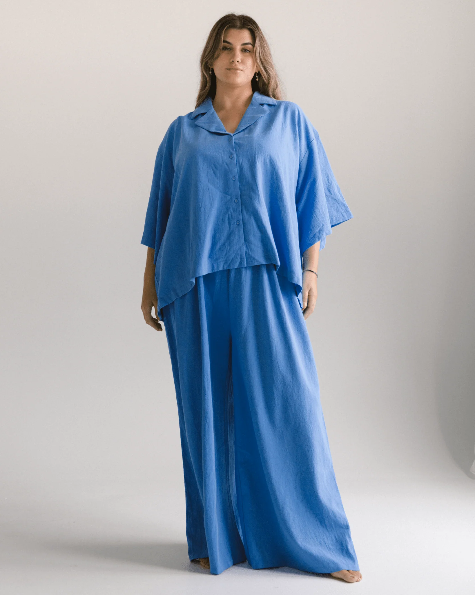 FINAL SALE | Lacey Shirt | Cobalt Blue - Image 2