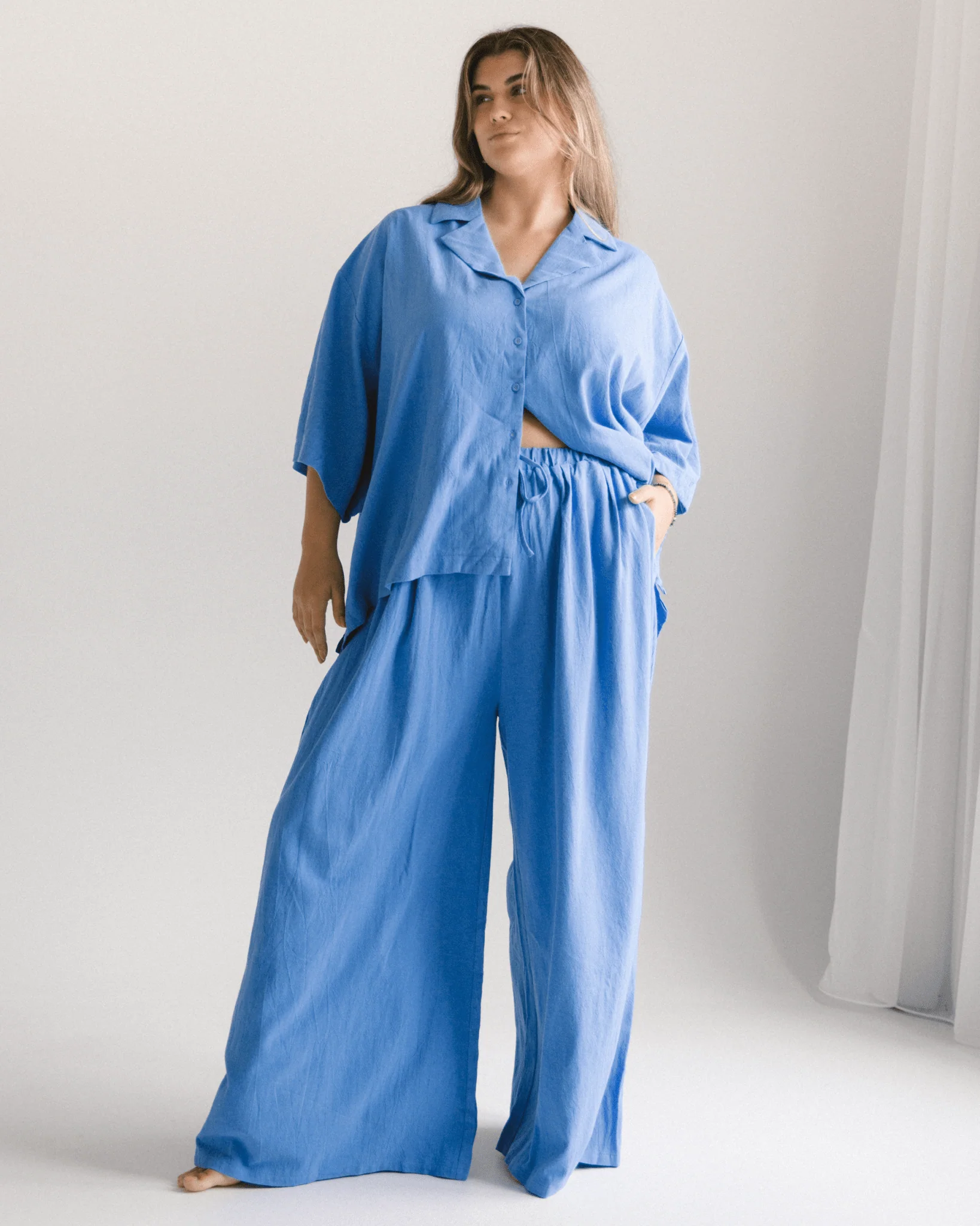 FINAL SALE | Lacey Shirt | Cobalt Blue - Image 4