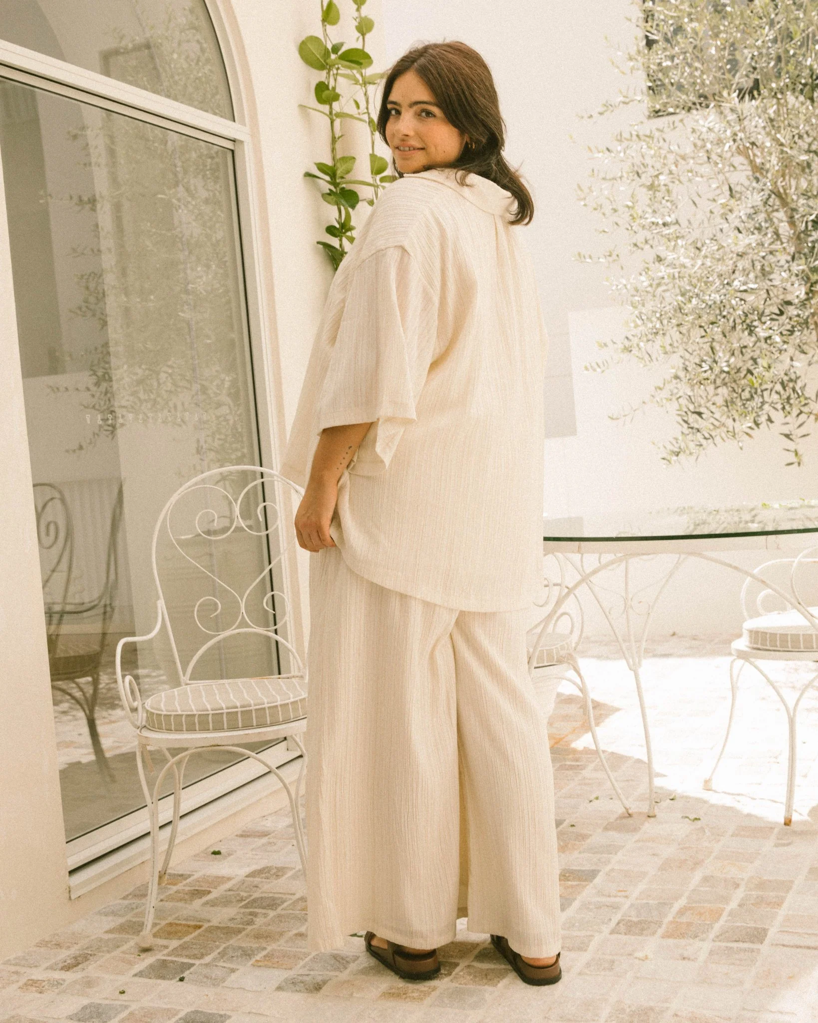 Lacey Shirt | Cream Crepe - Image 5