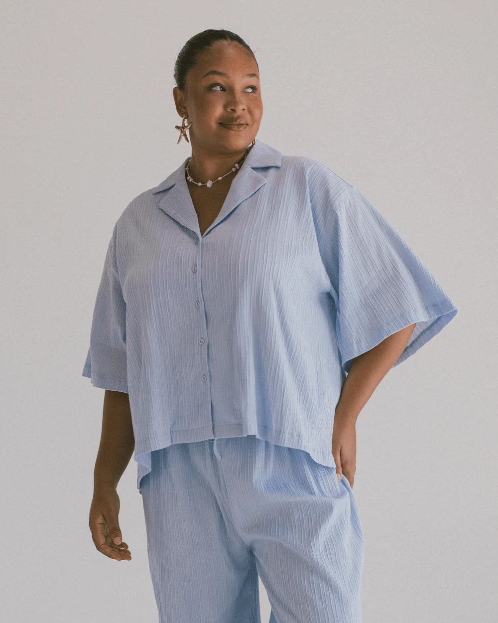 FINAL SALE | Lacey Shirt | Periwinkle