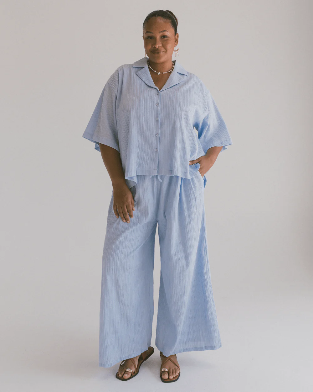 FINAL SALE | Lacey Shirt | Periwinkle - Image 4