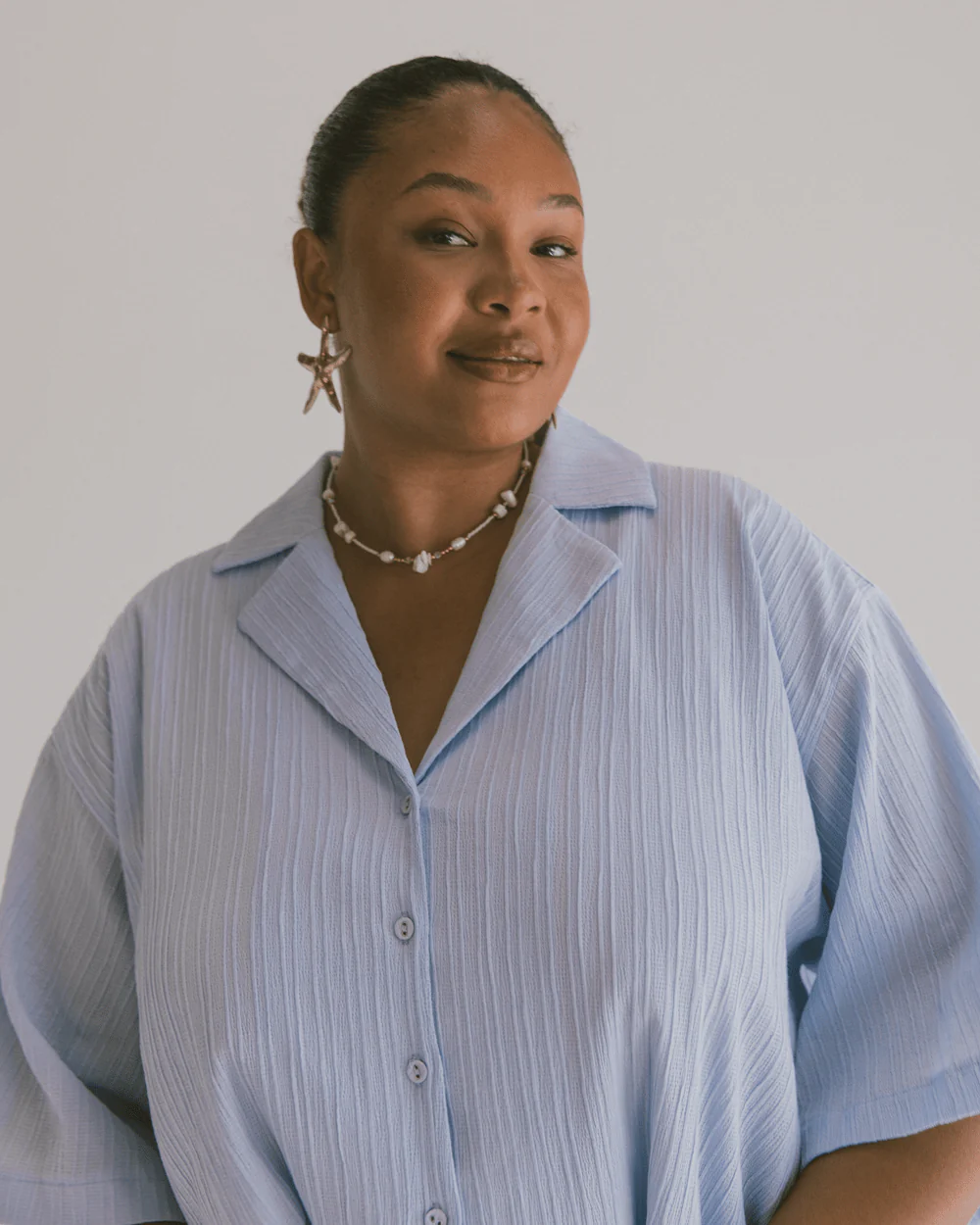 FINAL SALE | Lacey Shirt | Periwinkle - Image 6