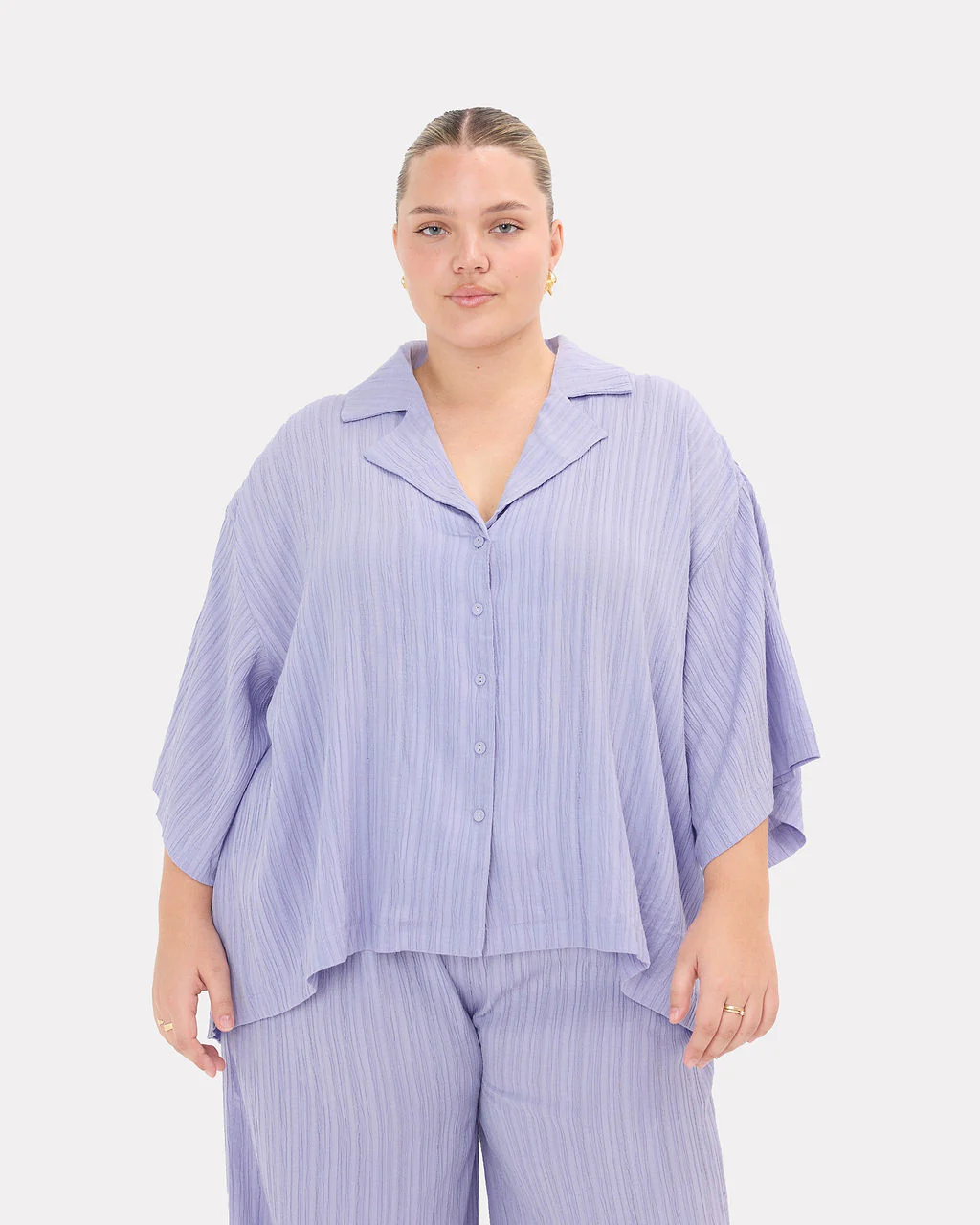 Lacey Shirt | Purple Crepe
