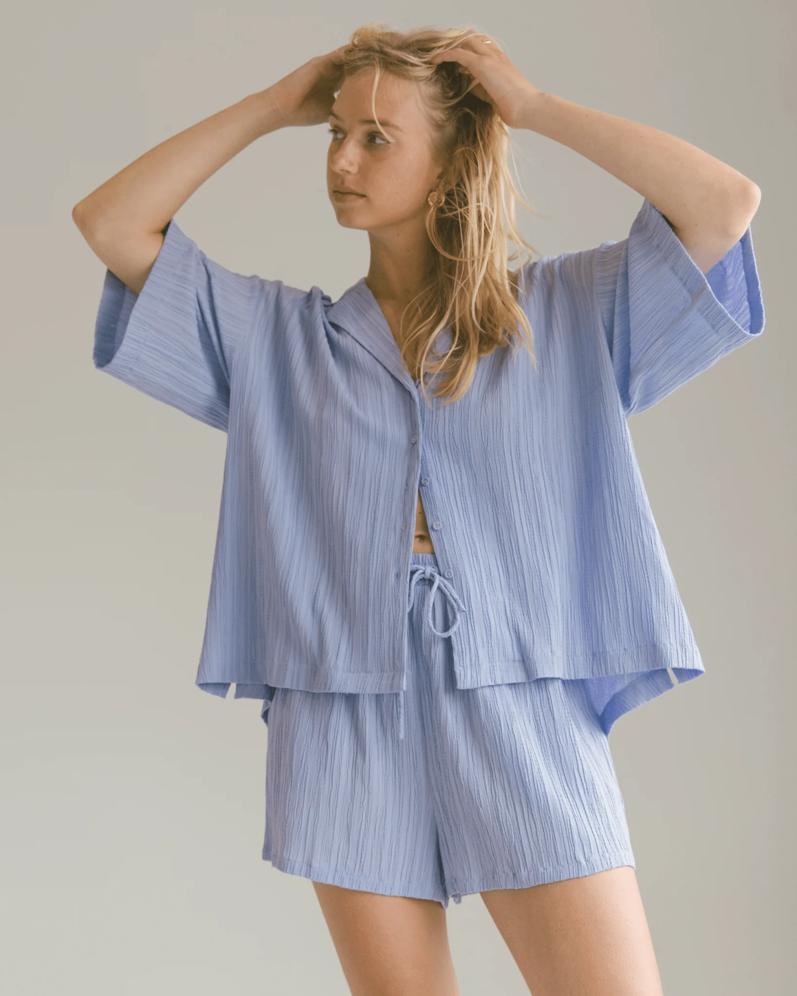 Lacey Shirt | Purple Crepe - Image 11
