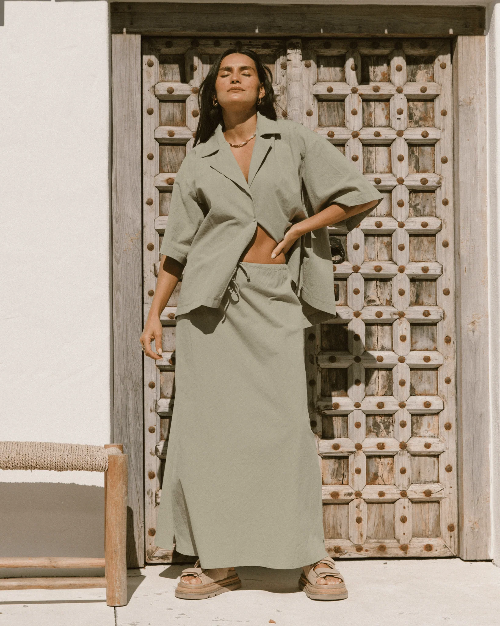 FINAL SALE | Lacey Shirt | Sage Green - Image 3