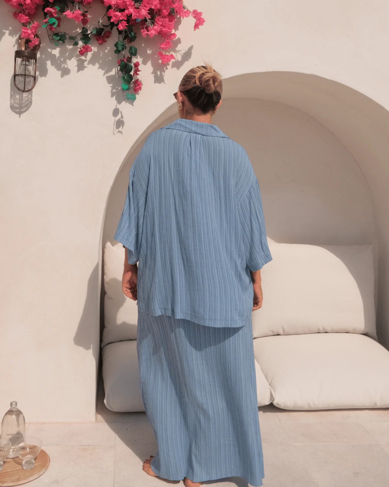 FINAL SALE | Lacey Shirt | Sky Crepe - Image 8