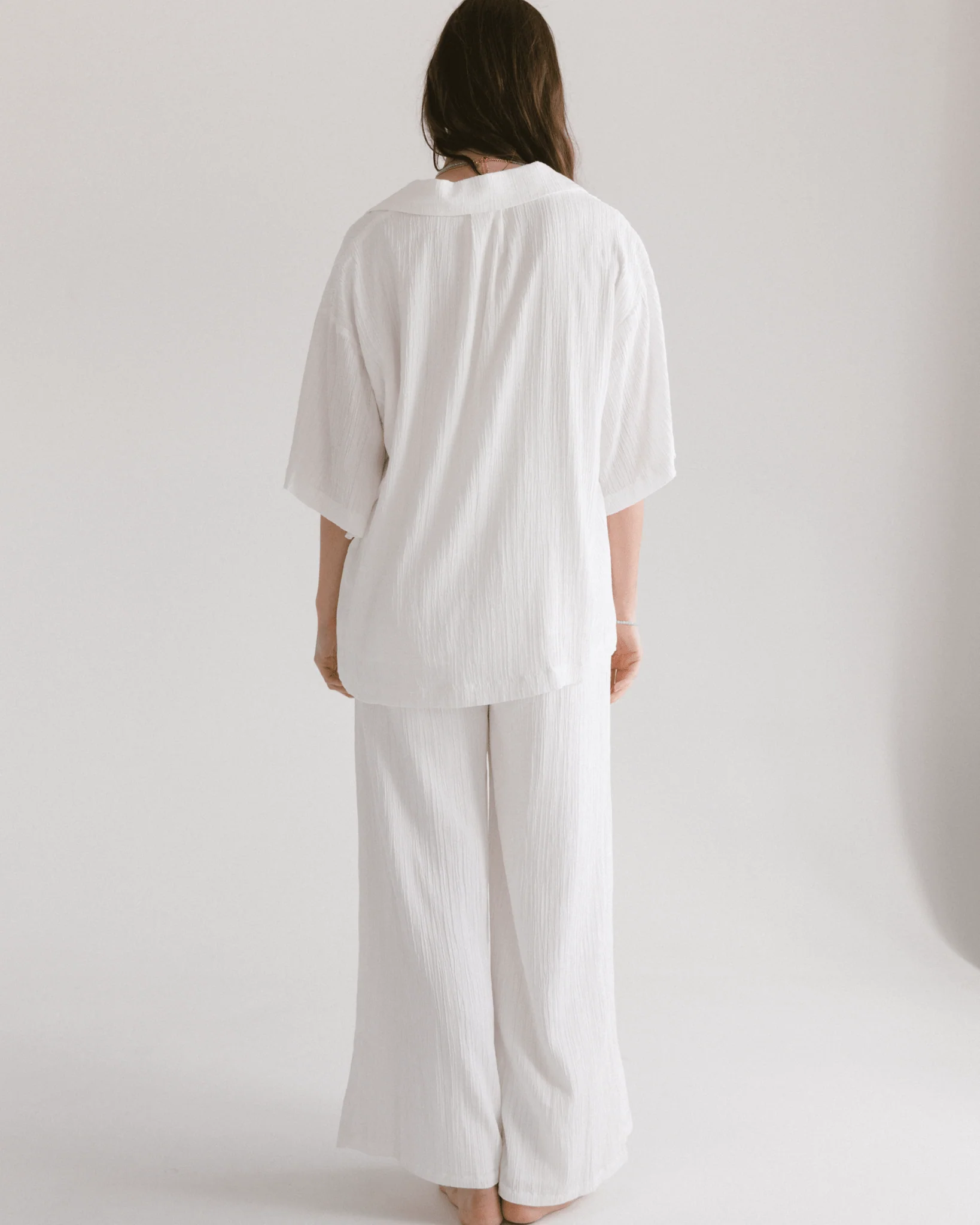 Lacey Shirt | White Crepe - Image 4