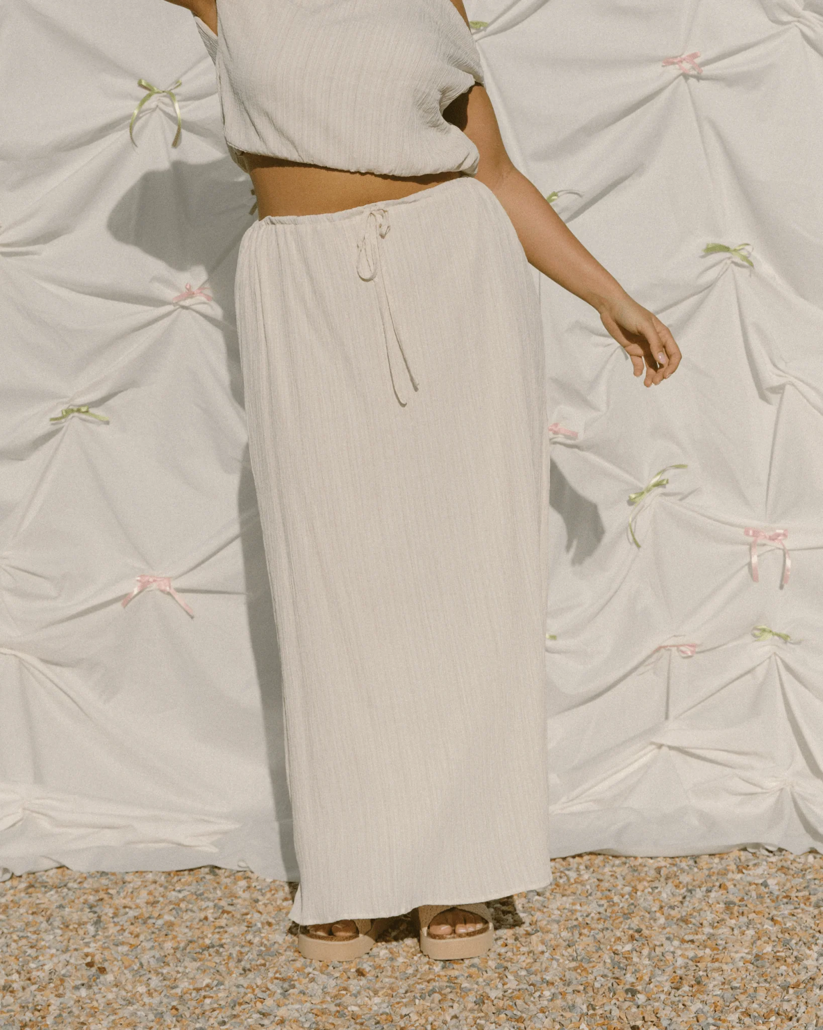 Lacey Skirt | Cream Crepe