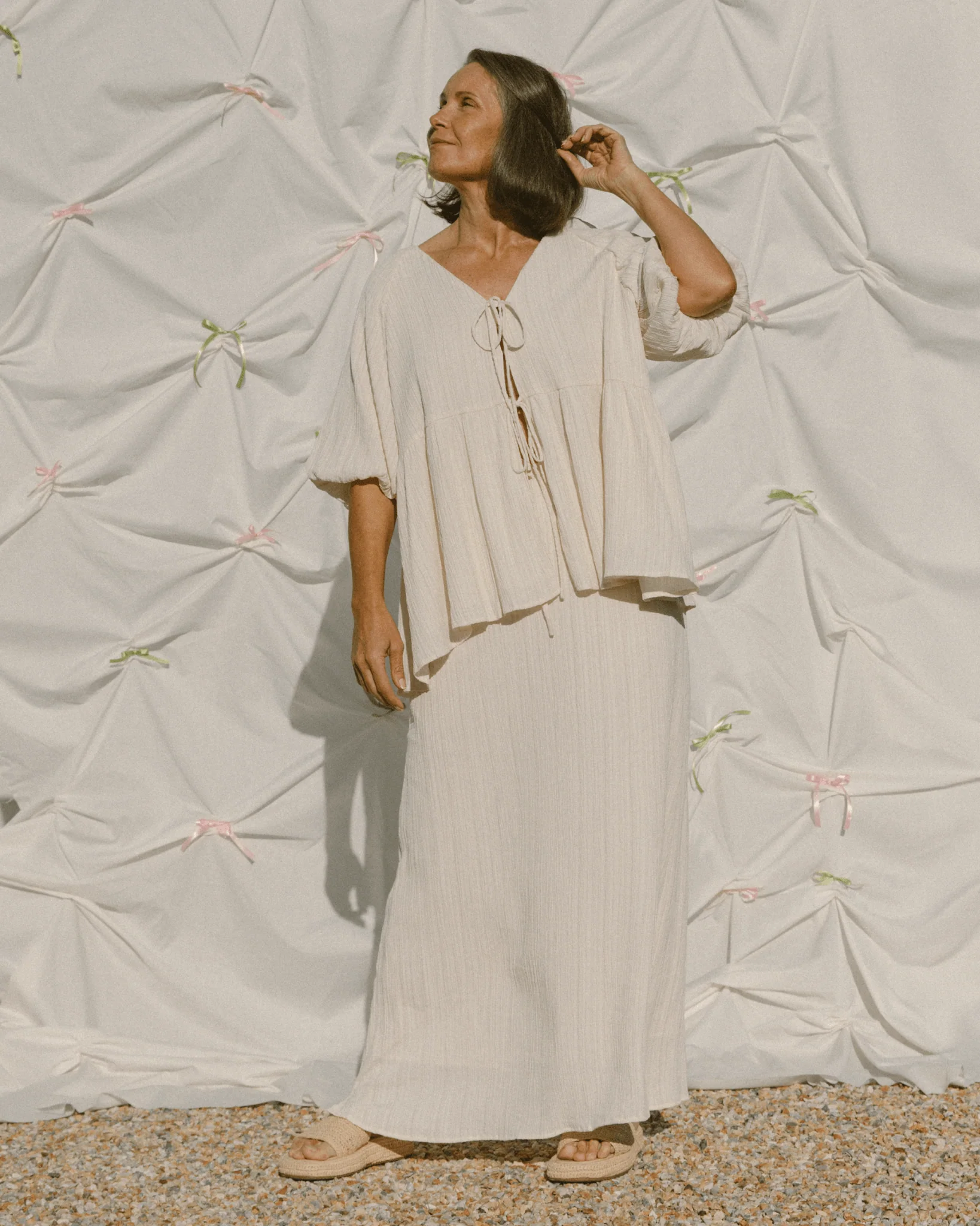 Lacey Skirt | Cream Crepe - Image 6