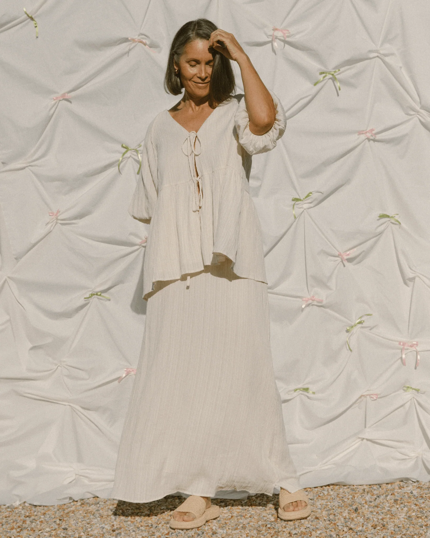 Lacey Skirt | Cream Crepe - Image 7