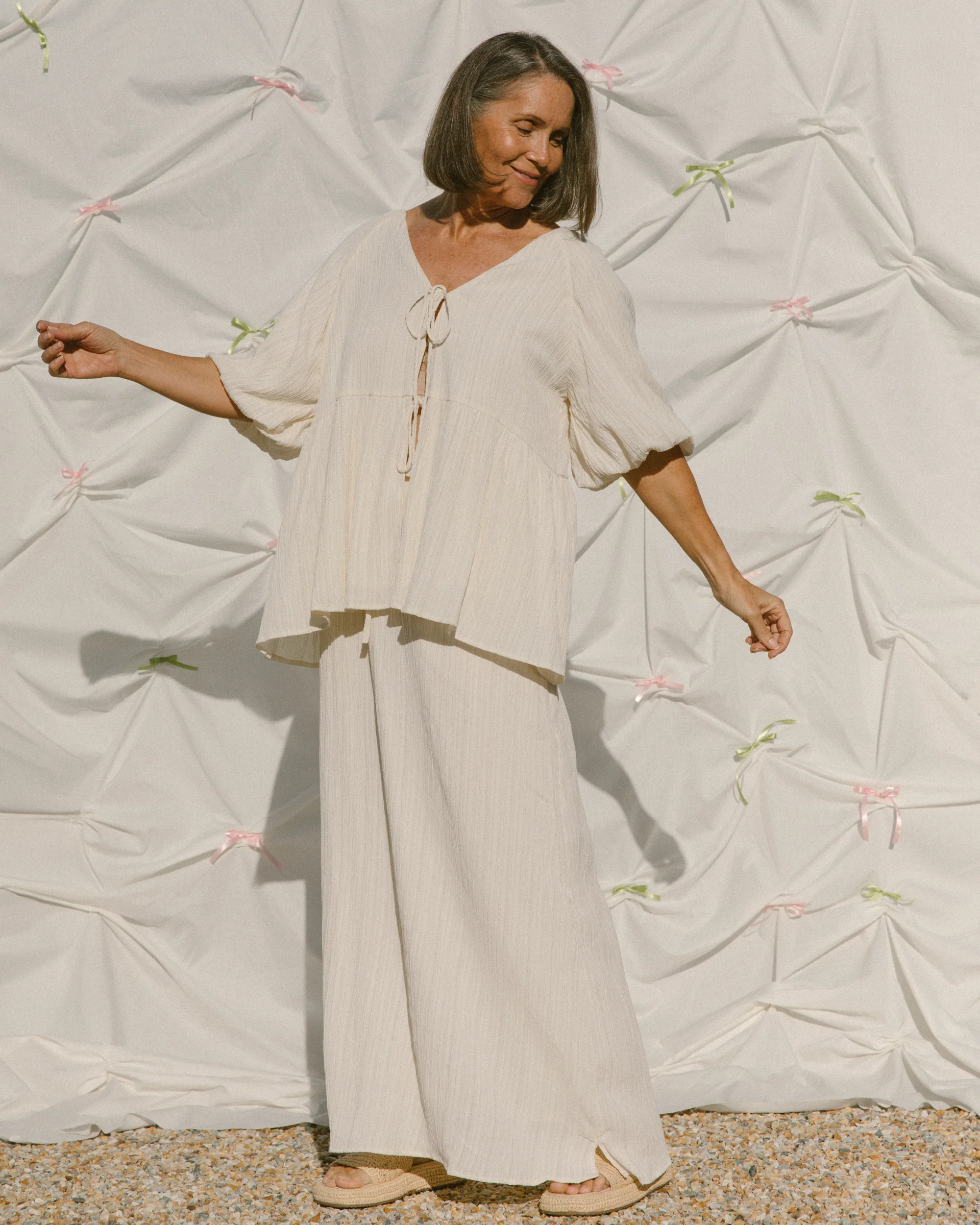 Lacey Skirt | Cream Crepe - Image 8