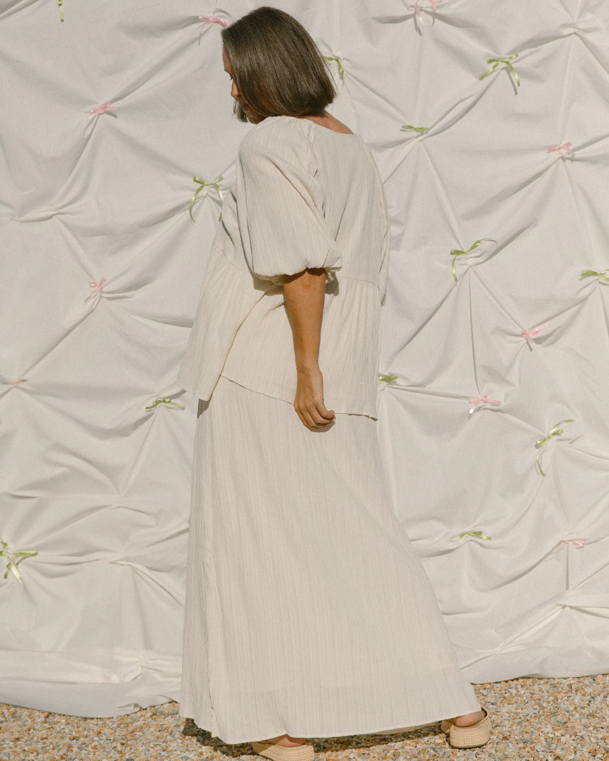 Lacey Skirt | Cream Crepe - Image 9