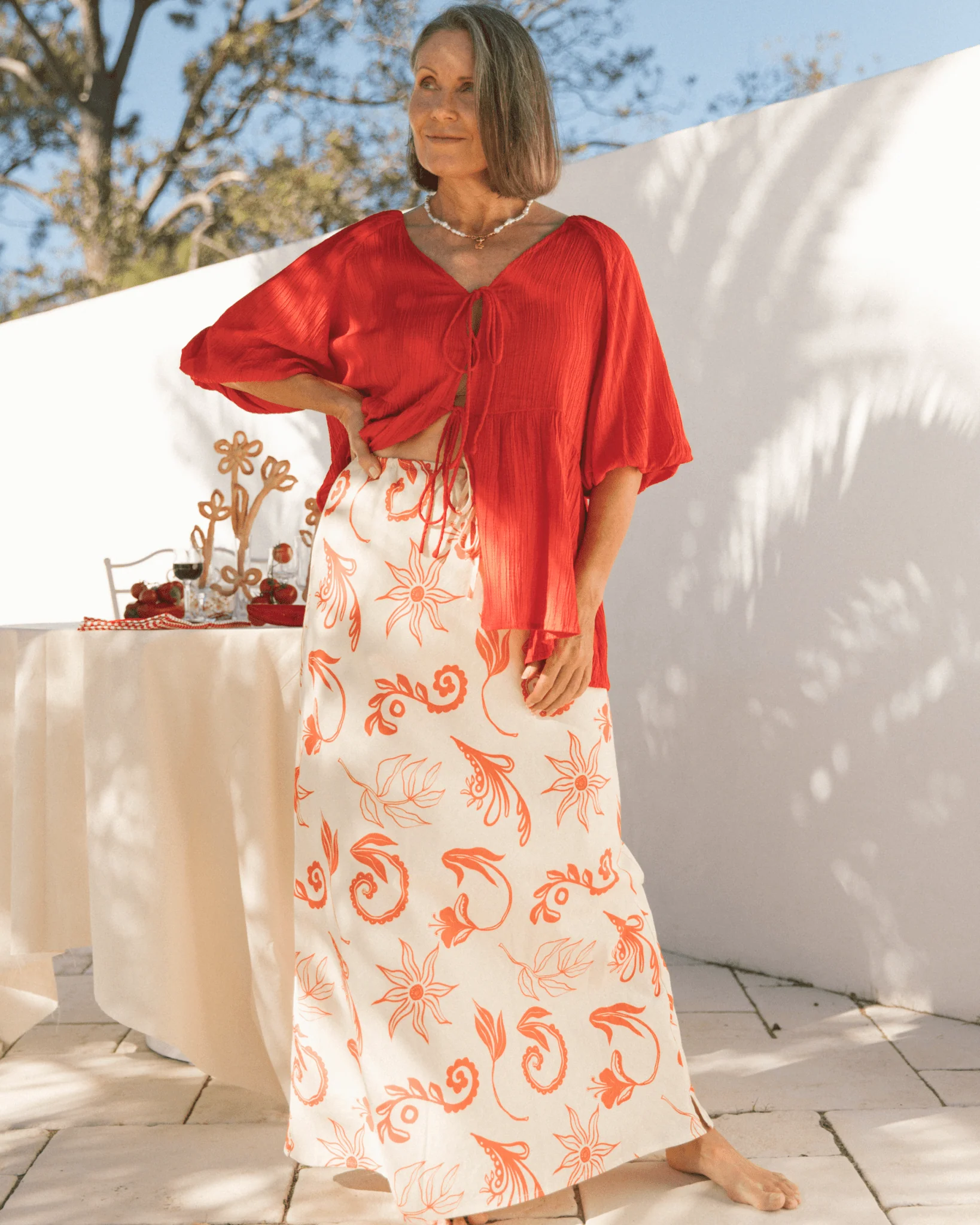 FINAL SALE | Lacey Skirt | Crimson Petals