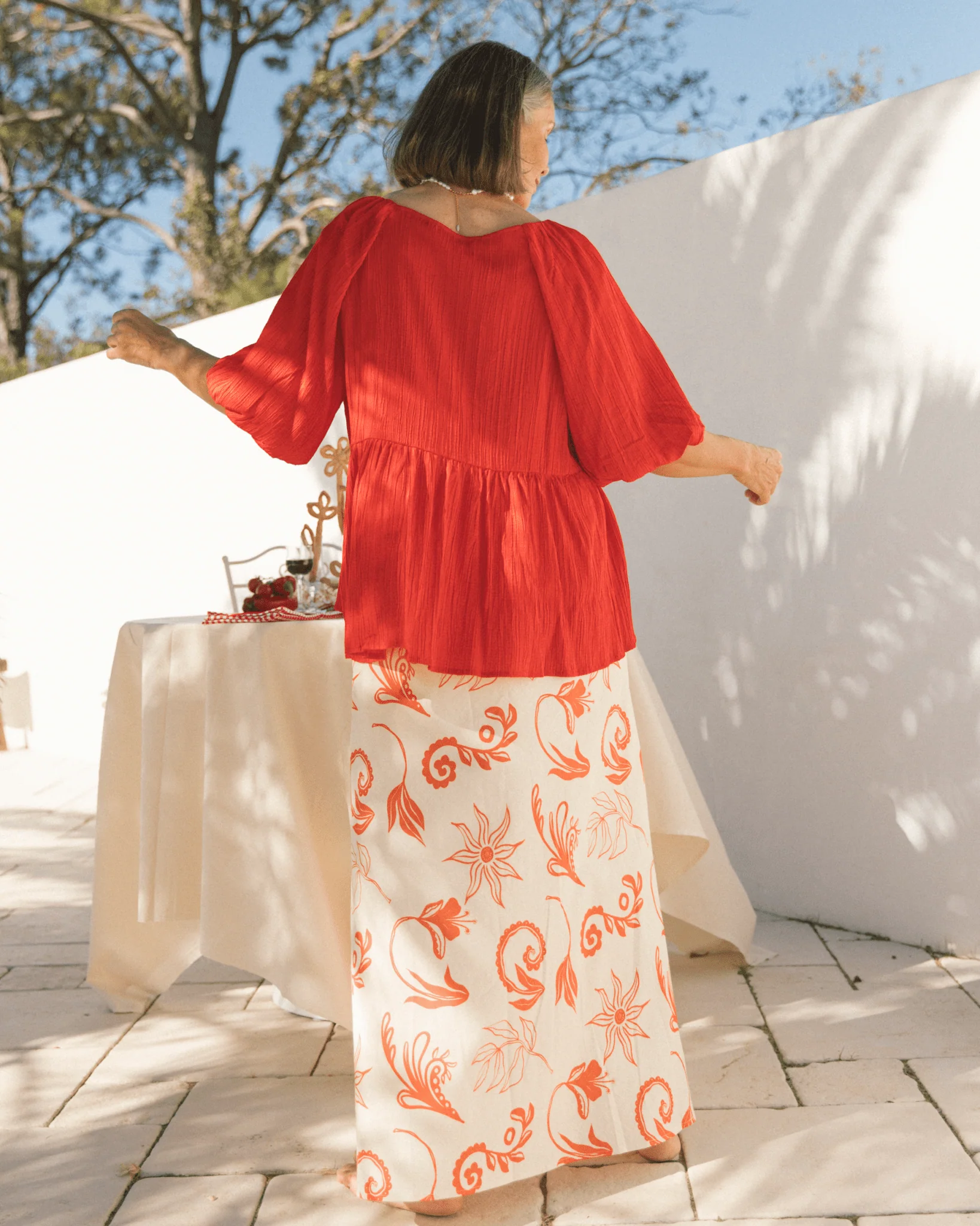 FINAL SALE | Lacey Skirt | Crimson Petals - Image 8