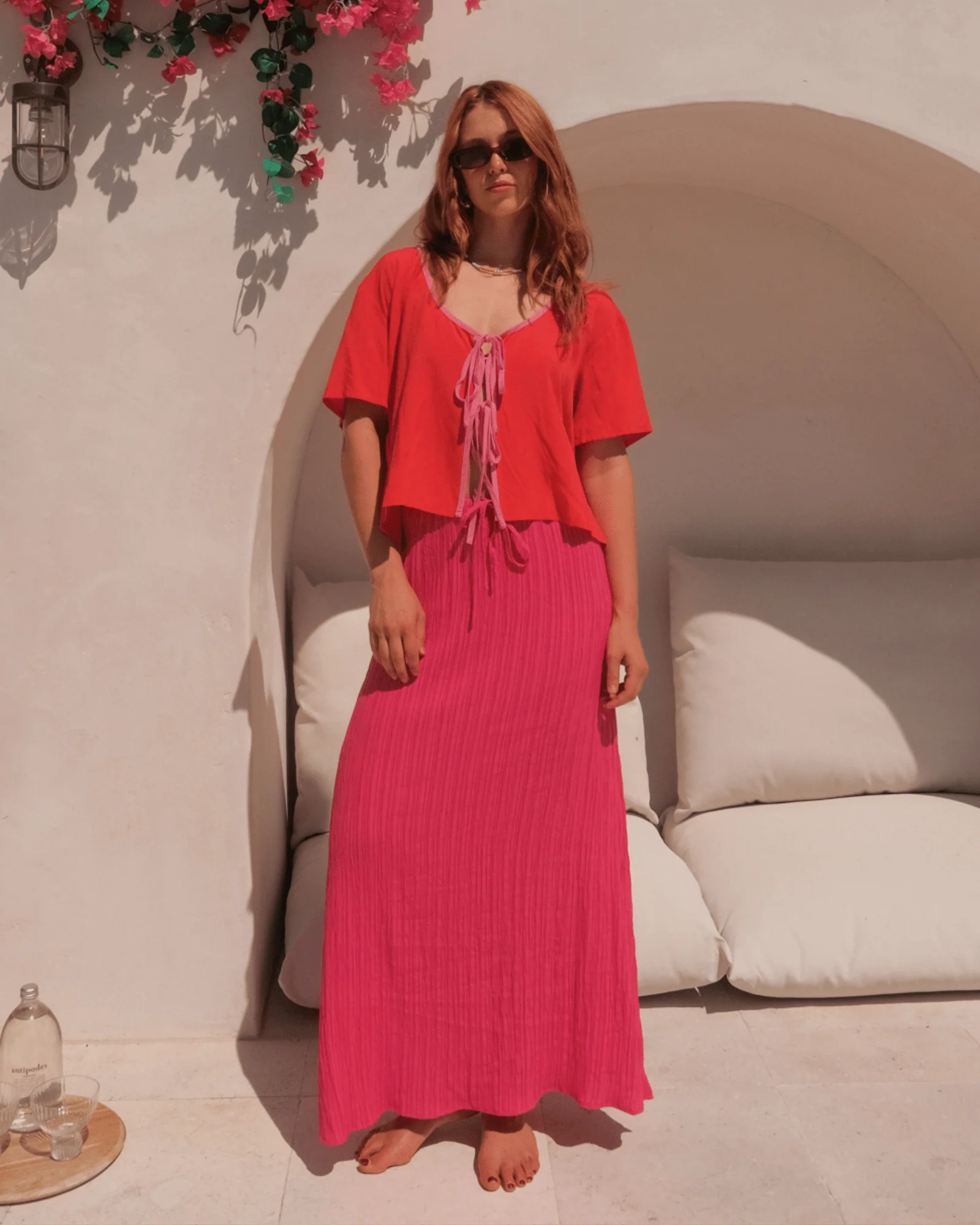 FINAL SALE | Lacey Skirt | Flamingo Crepe - Image 9
