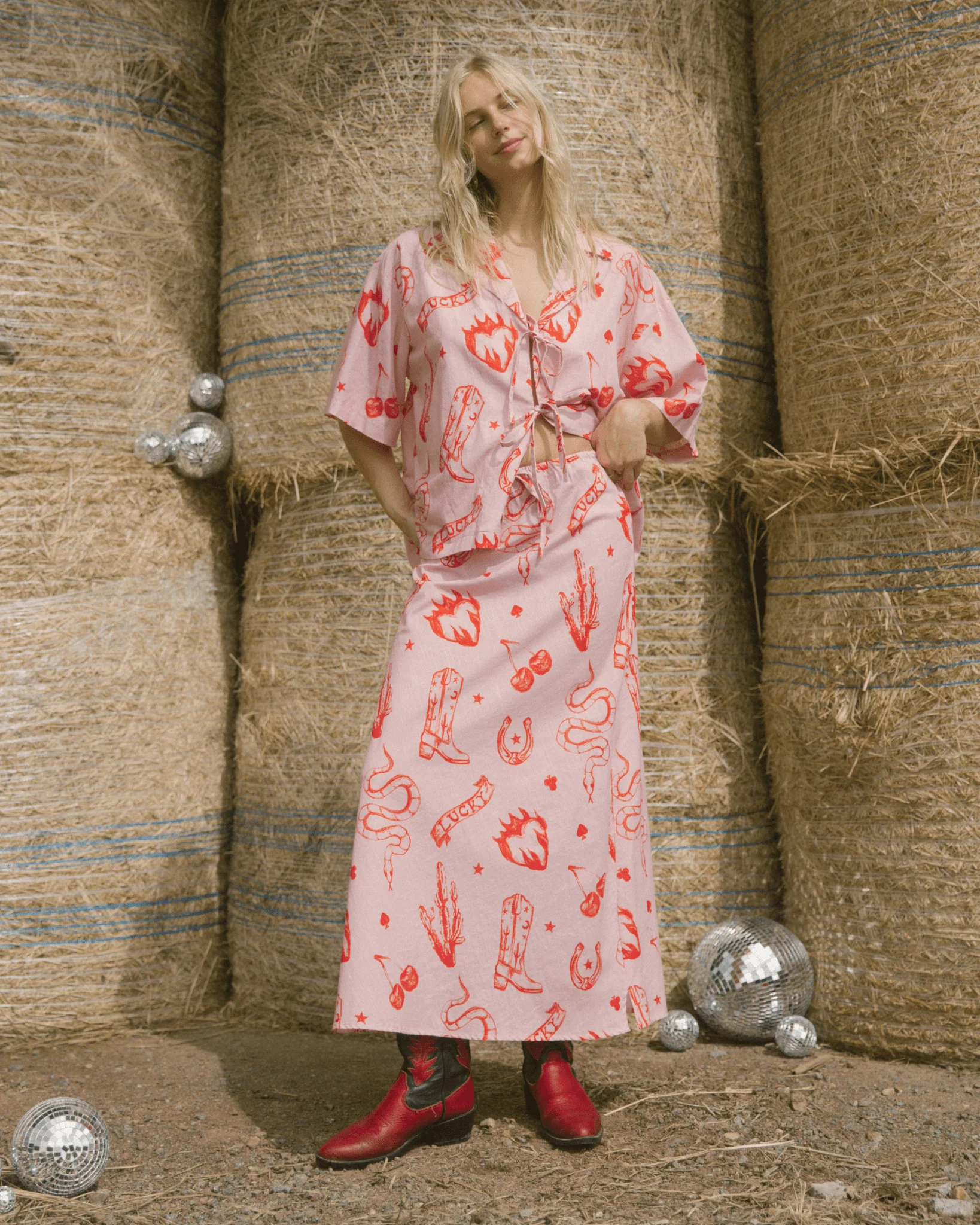 FINAL SALE | Lacey Skirt | Pink Wildhearts - Image 2