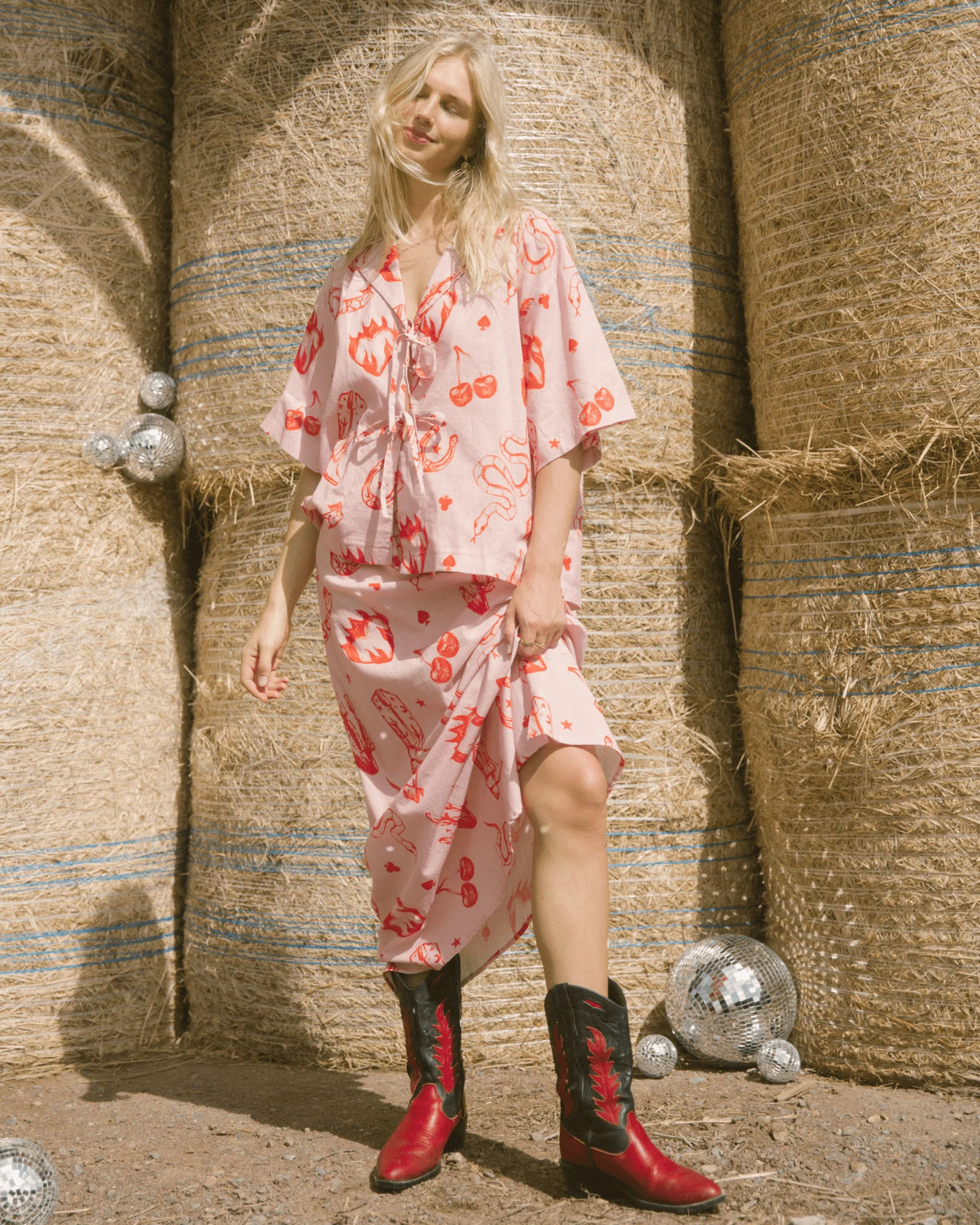 FINAL SALE | Lacey Skirt | Pink Wildhearts - Image 5
