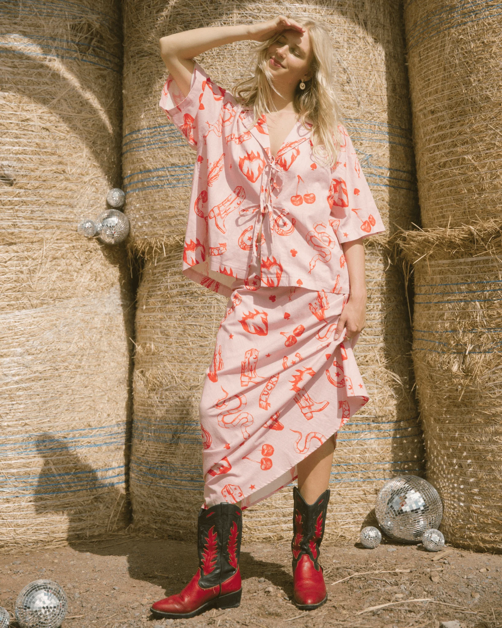 FINAL SALE | Lacey Skirt | Pink Wildhearts - Image 8