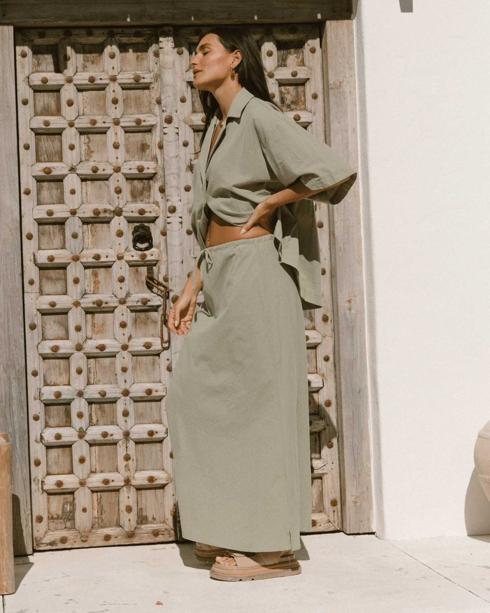 FINAL SALE | Lacey Skirt | Sage Green - Image 5