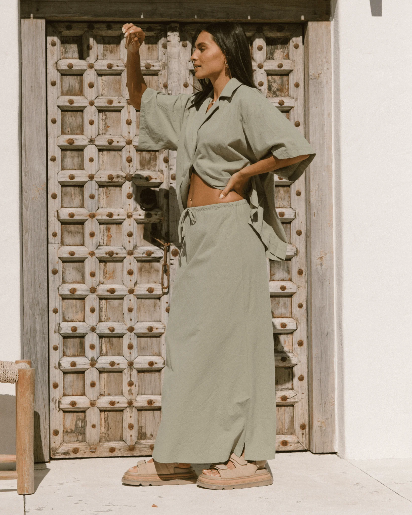FINAL SALE | Lacey Skirt | Sage Green - Image 6