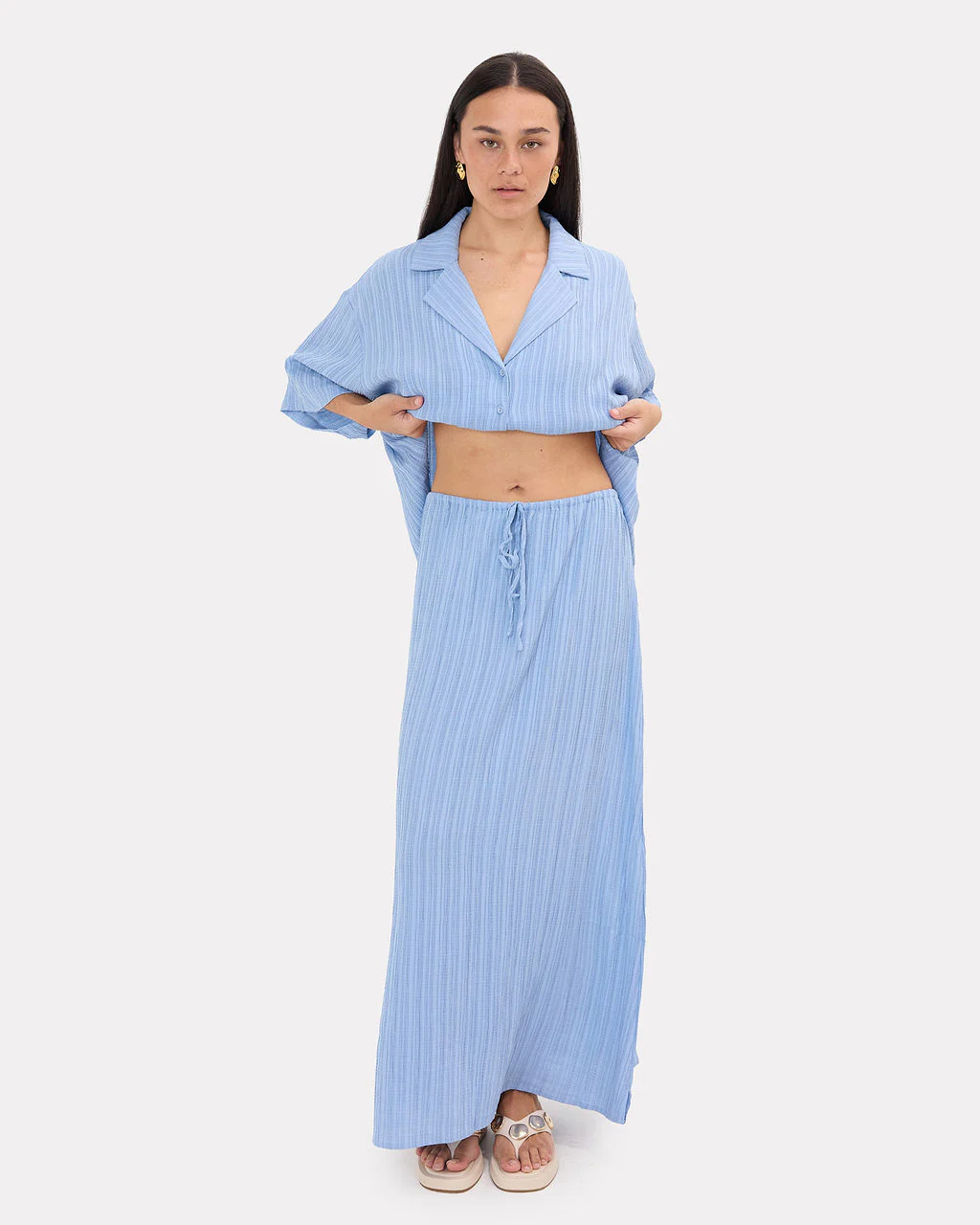 FINAL SALE | Lacey Skirt | Sky Crepe