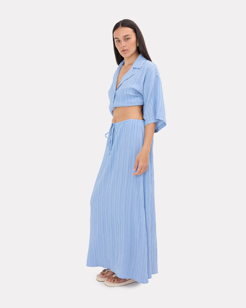 FINAL SALE | Lacey Skirt | Sky Crepe - Image 3