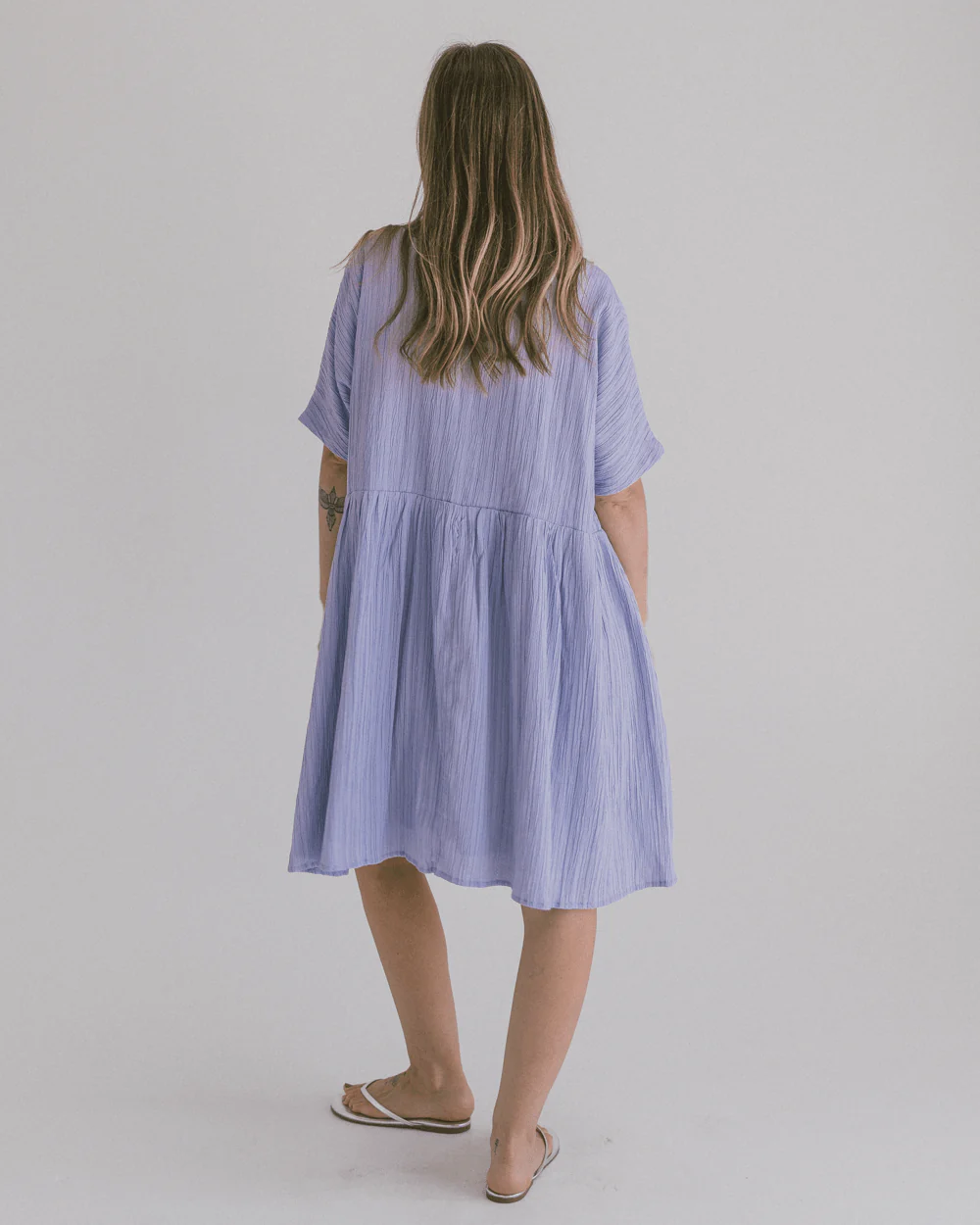 FINAL SALE | Lainey Mini Dress | Purple Crepe - Image 11