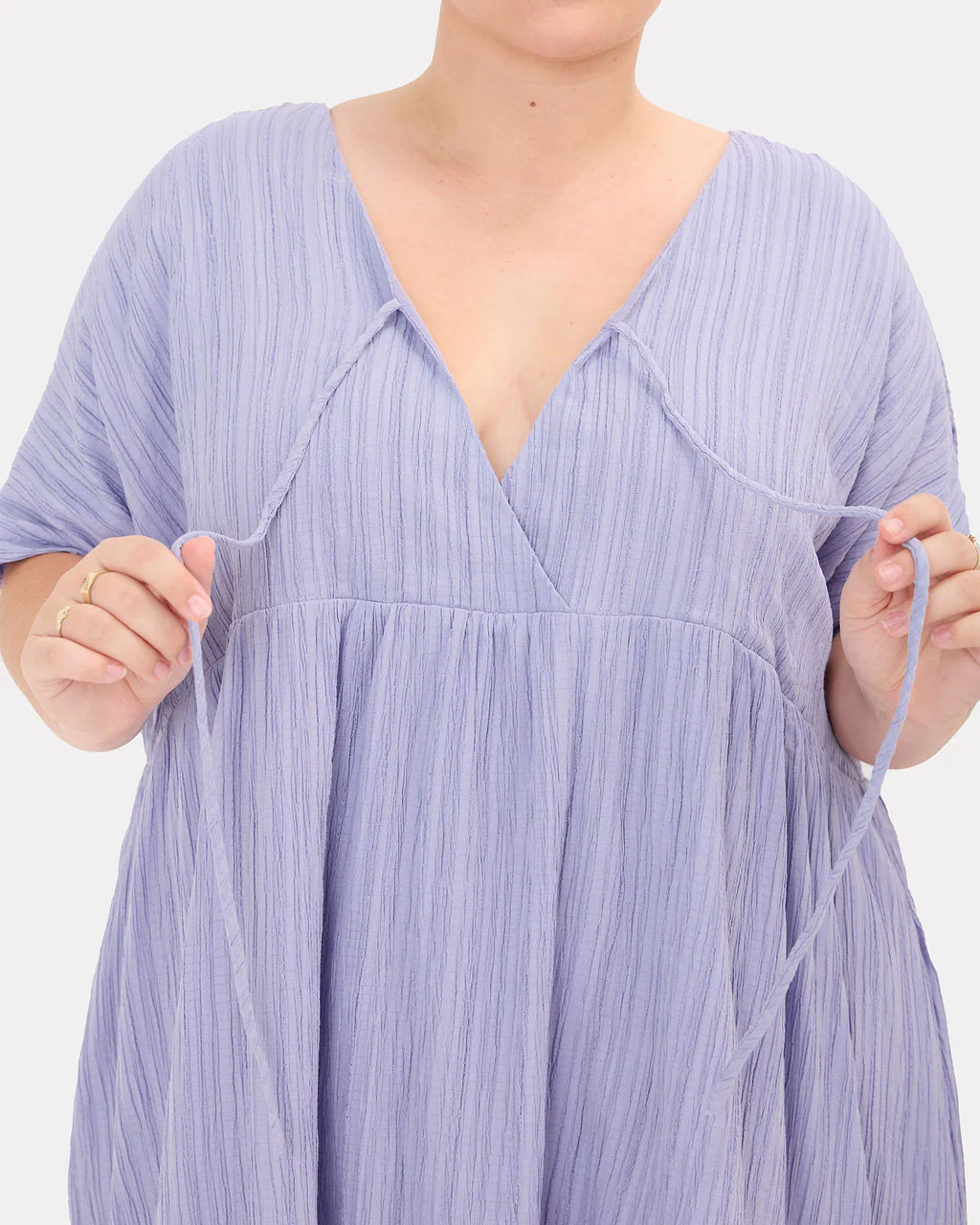 FINAL SALE | Lainey Mini Dress | Purple Crepe - Image 5