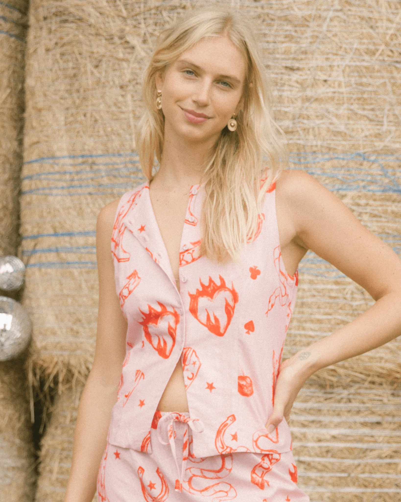 FINAL SALE | Lilly Vest | Pink Wildhearts - Image 2