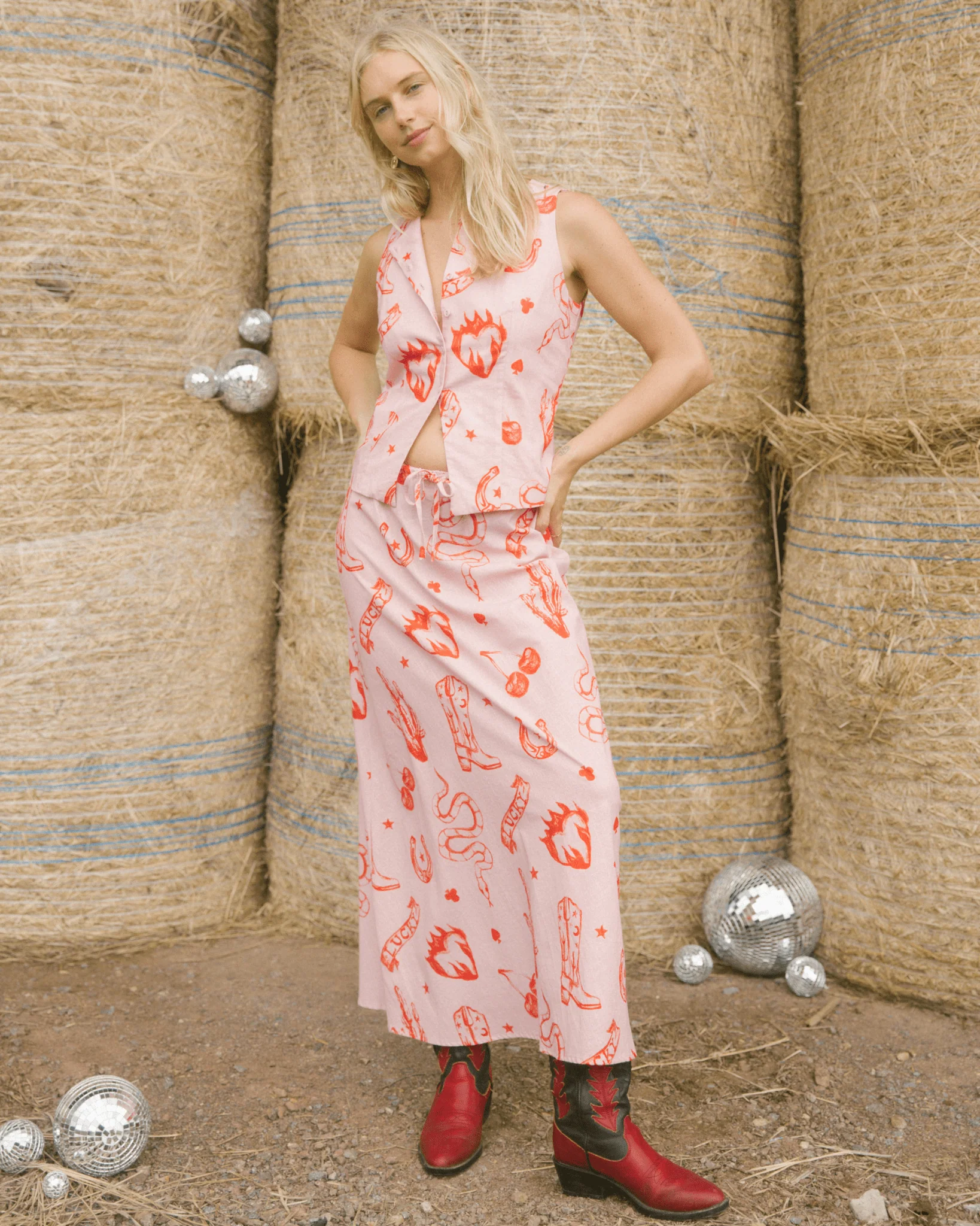 FINAL SALE | Lilly Vest | Pink Wildhearts - Image 3