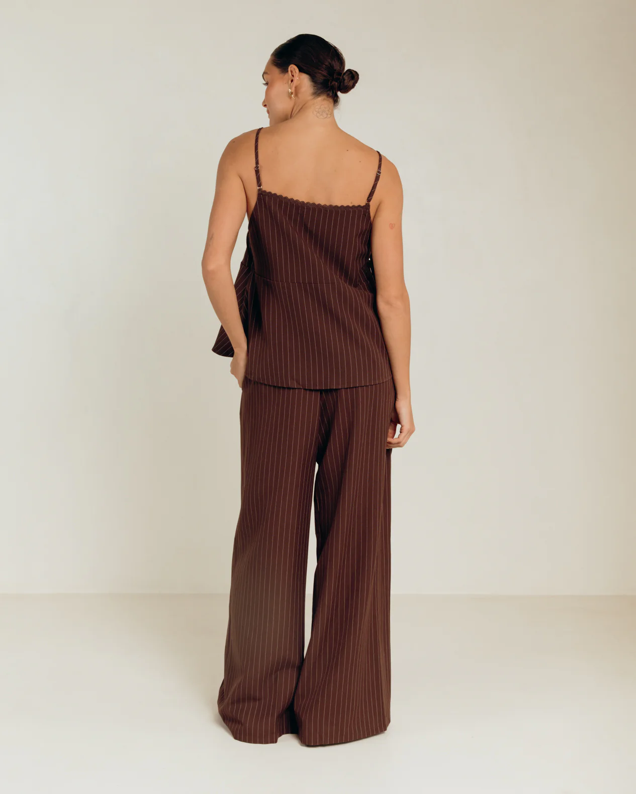 Lola Pants | Chocolate Pinstripe - Image 5