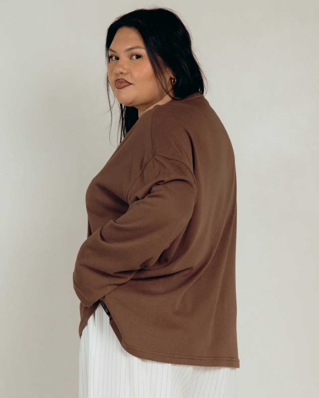 Long Sleeve Essentials Top | Chocolate Knit - Image 5