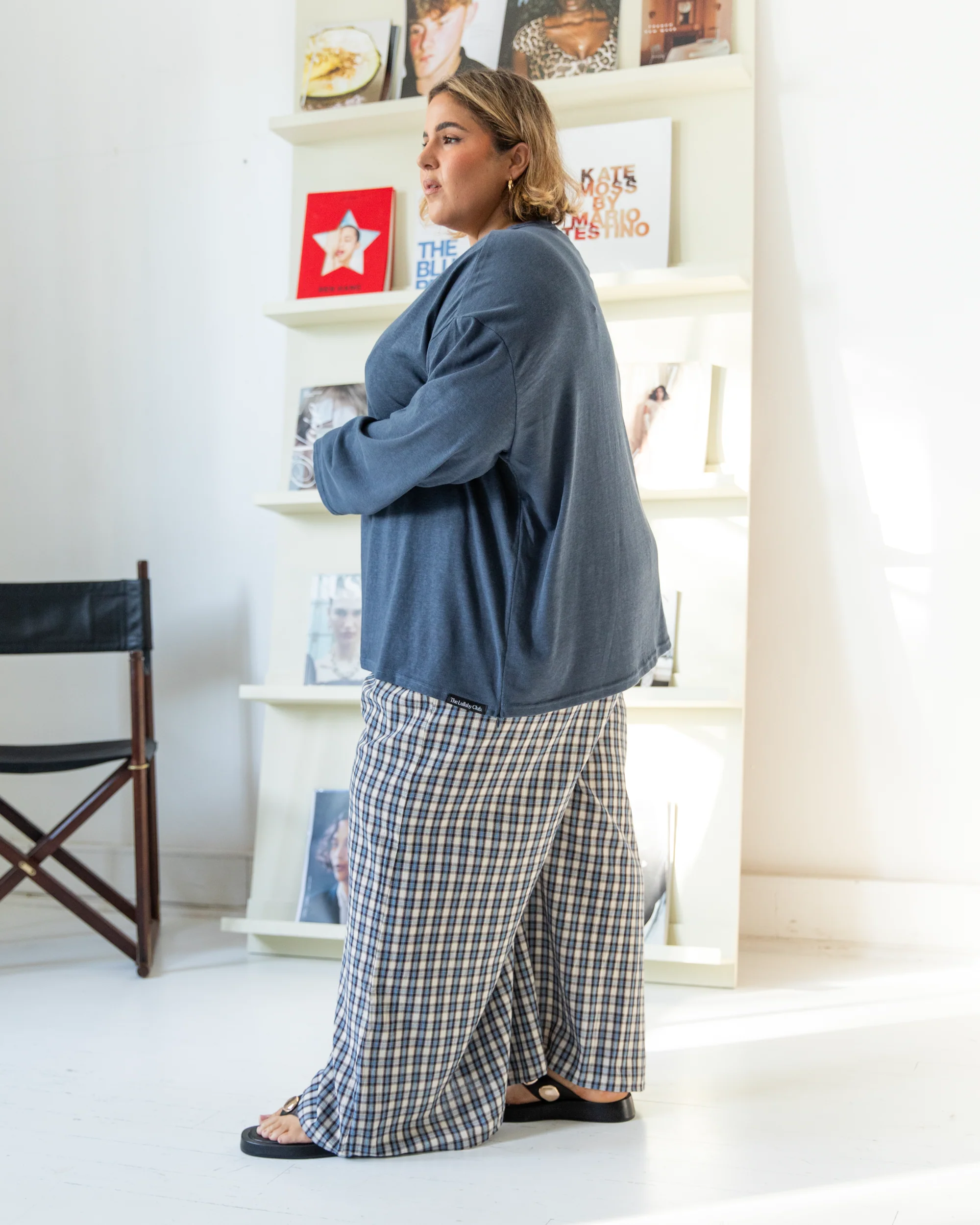 Long Sleeve Essentials Top | Navy - Image 3