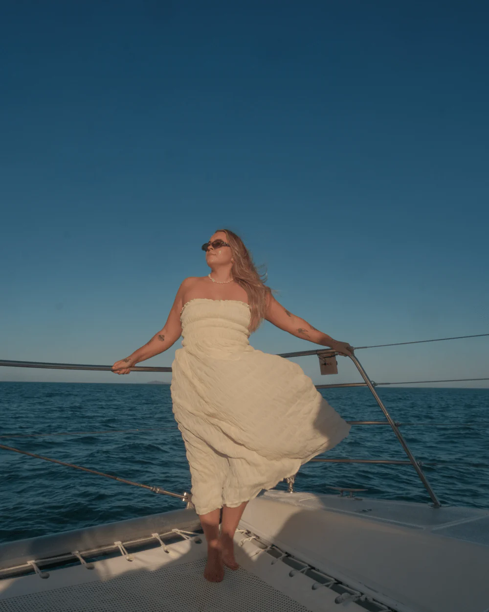 FINAL SALE | Mabel Maxi Dress | Beige Seersucker - Image 2