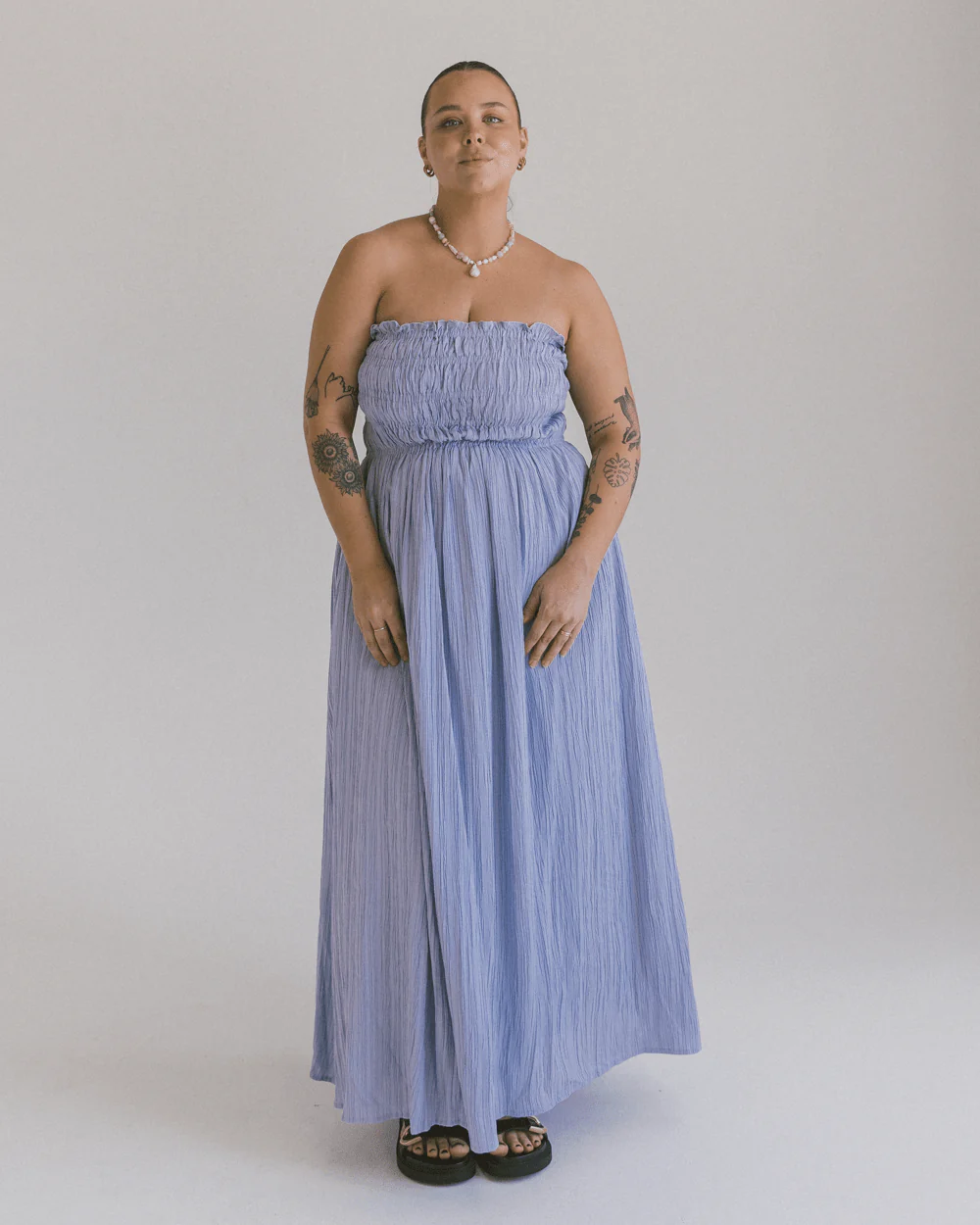 FINAL SALE | Mabel Maxi Dress | Purple Crepe